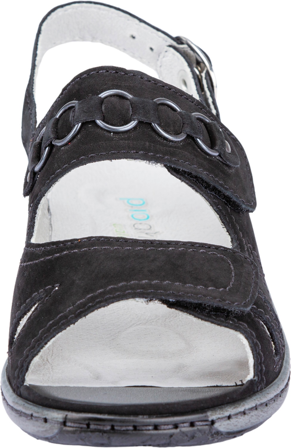 Waldläufer Riemchensandale »GARDA«, Sommerschuh, Sandalette, Keilabsatz, mit Druckknopf, G-Weite
