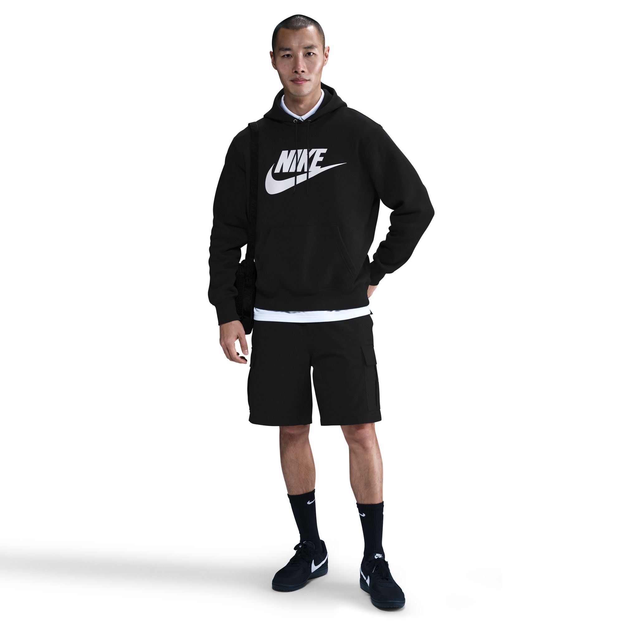 Nike Sportswear Kapuzensweatshirt »M NK CLUB BB PO GFX HOODIE«, mit Rundhalsausschnitt, Langarm-Design, aus Baumwolle und Polyester
