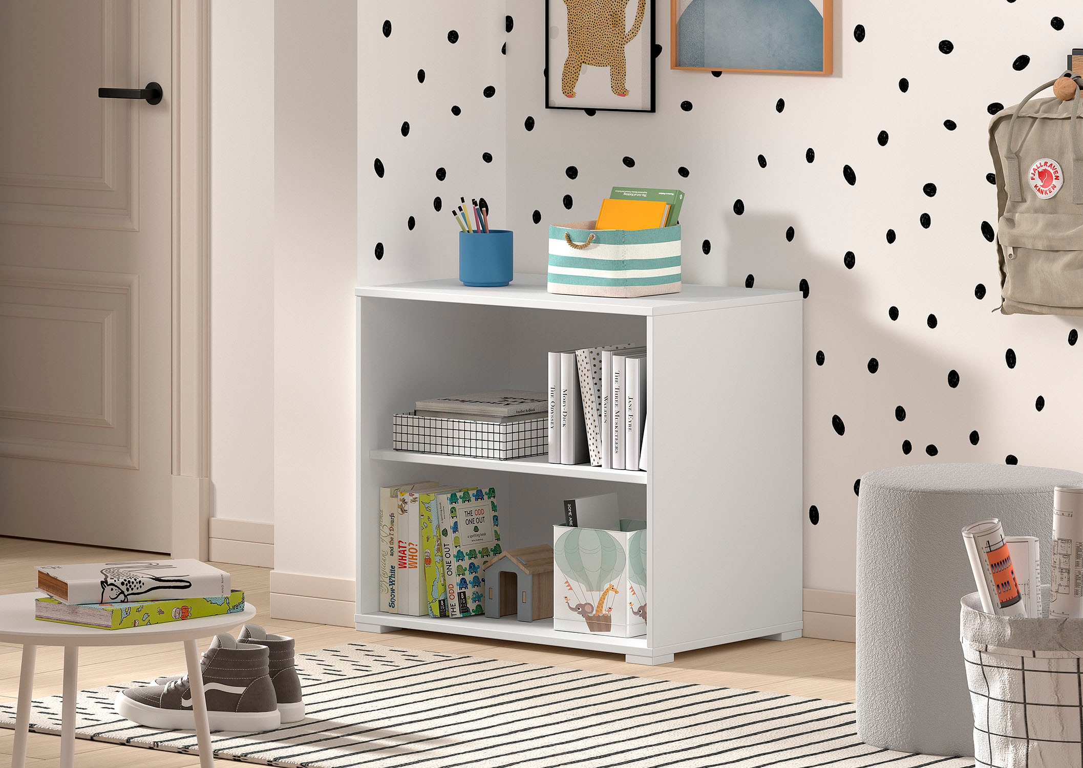 Vipack Regalelement »SAM mit 2 geräumigen Fächern, universell einsetzbar« (B/H/T ca. 67,7x61,7x43 cm) 1 fester Boden, für alle Wohnbereiche,  Pflegeleichte Oberfläche in Eiche oder Weiß Dekor