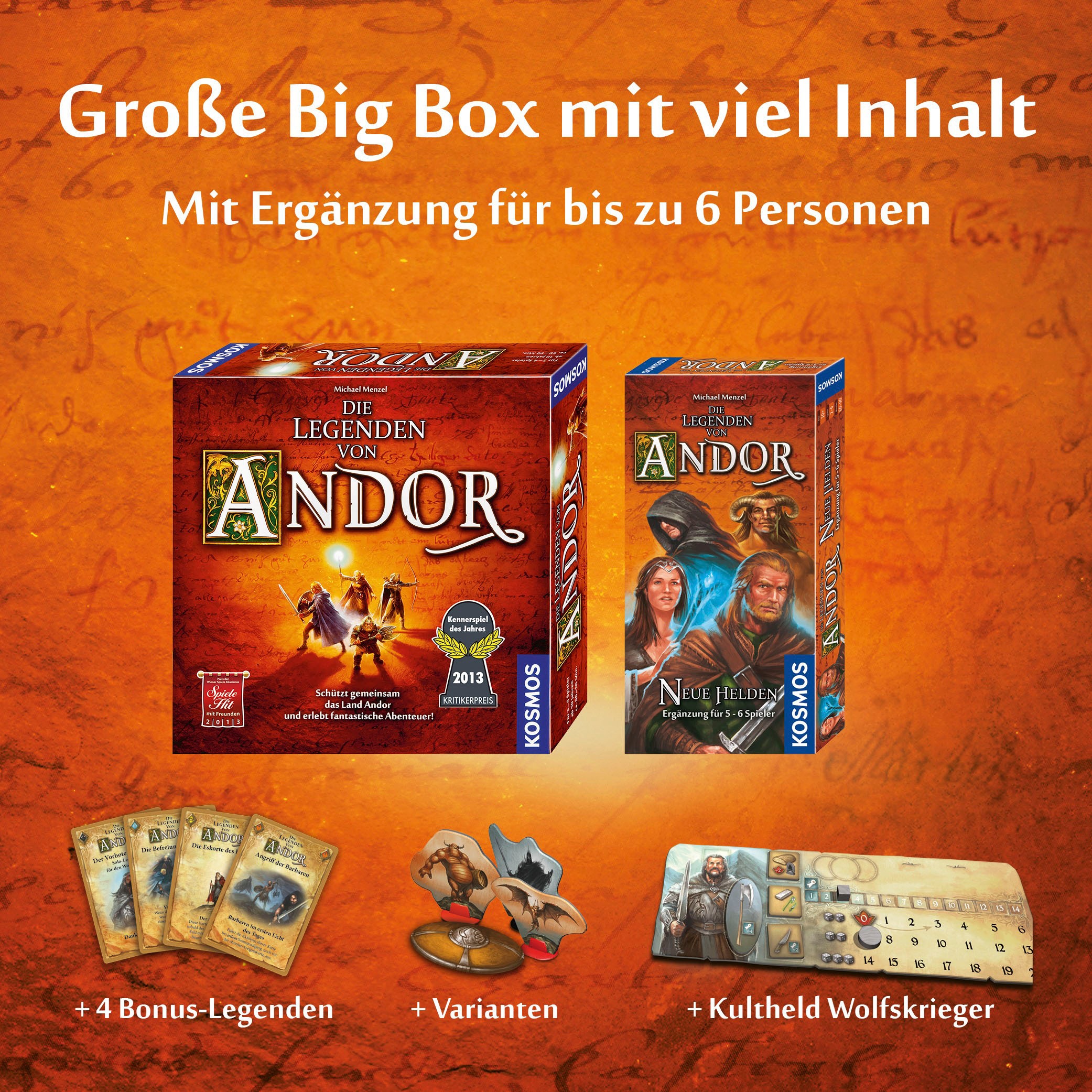 Kosmos Spiel »Die Legenden von Andor - Big Box«