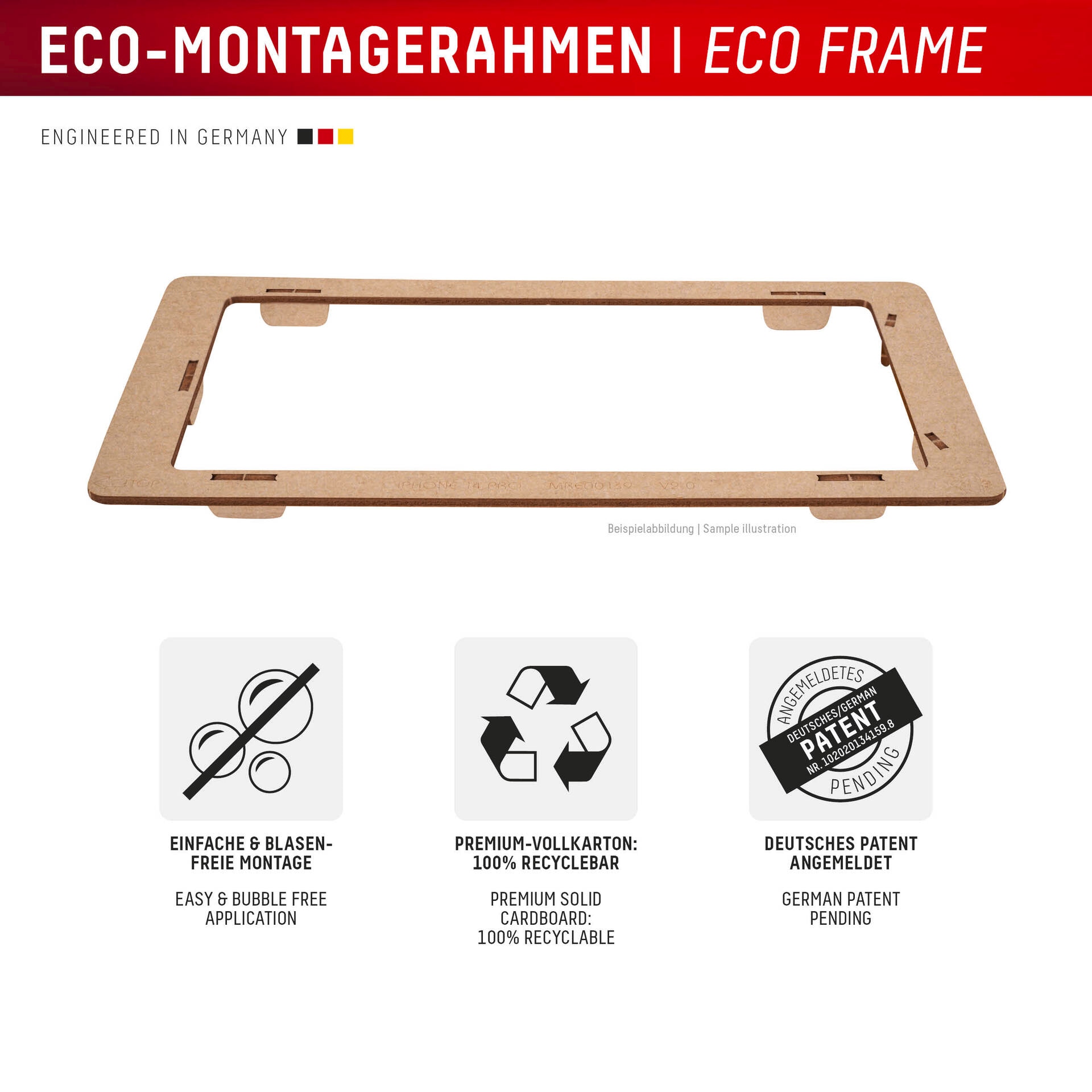 Displex Displayschutzglas »Real Glass Screen Protection + Case«, für Apple iPhone 16 Pro Max, Displayschutzfolie, Schutzfolie, Bildschirmschutz, kratz- & stoßfest