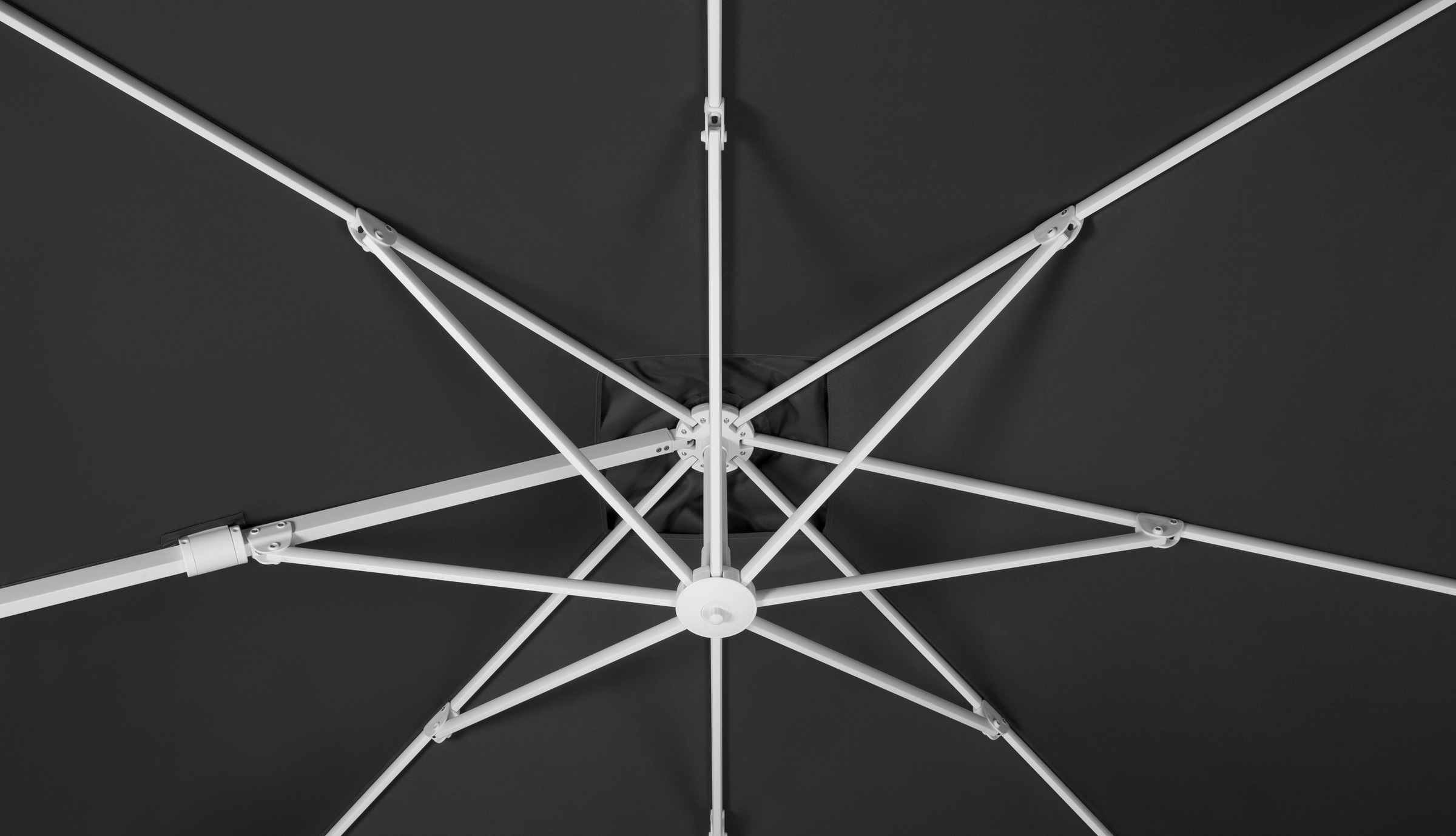 Schneider Schirme Ampelschirm »Rhodos Twist Bianco«, mit Schutzhülle und Schirmständer, ohne Wegeplatten