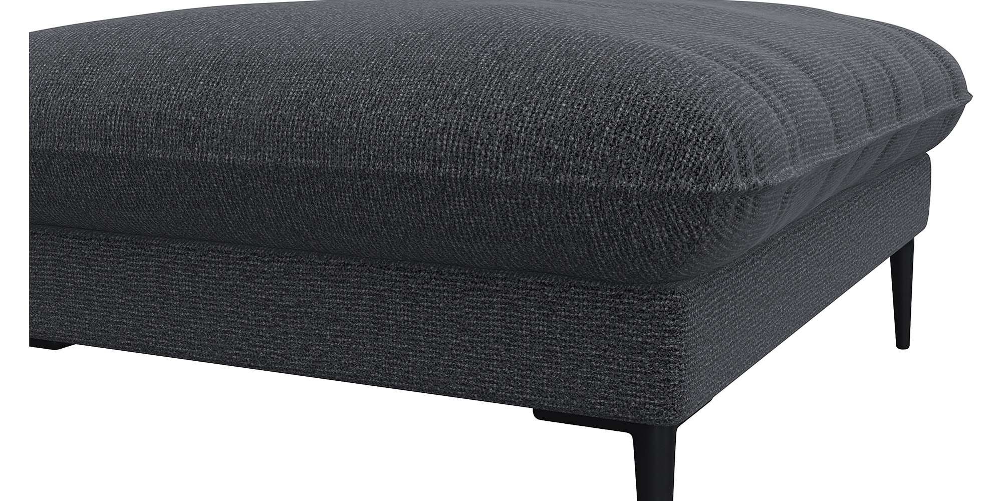 FLEXLUX Pouf »Salino, Fußhocker, Sitzhocker, Polsterhocker,«, Kaltschaum & Stahl-Wellen, Füsse Schwarz