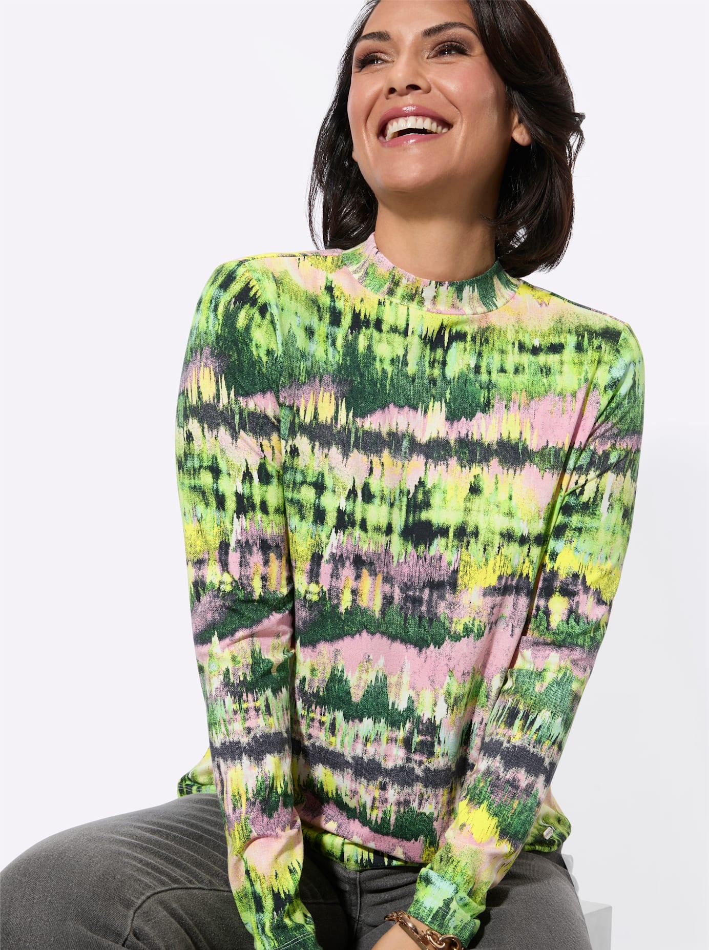 Casual Looks Stehkragenshirt »Stehkragen-Shirt« 1