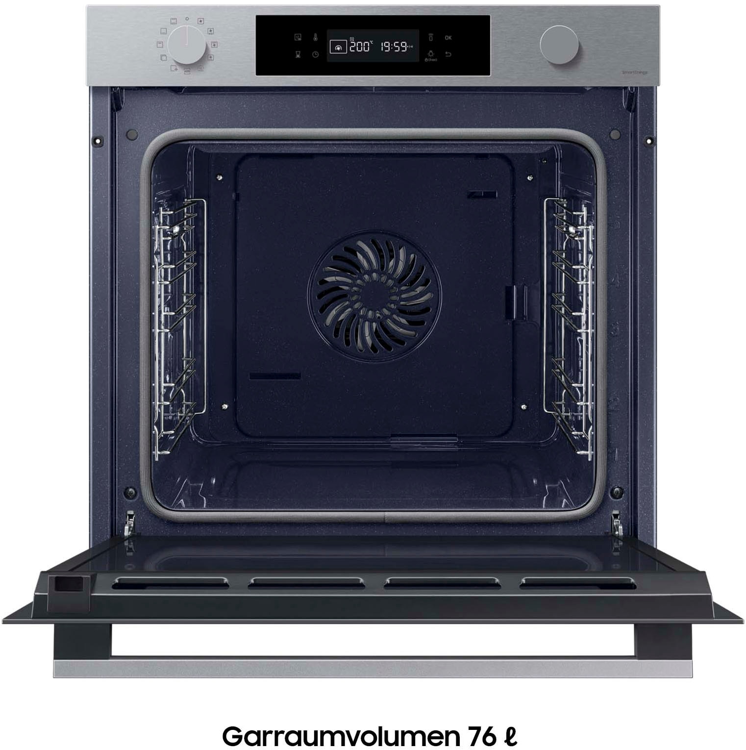 Samsung Einbaubackofen NV7400B »NV7B41307AS«, Pyrolyse-Selbstreinigung, Raumwunder - XXL-Innenraum mit 76L, langsam schließender Tür und WiFi