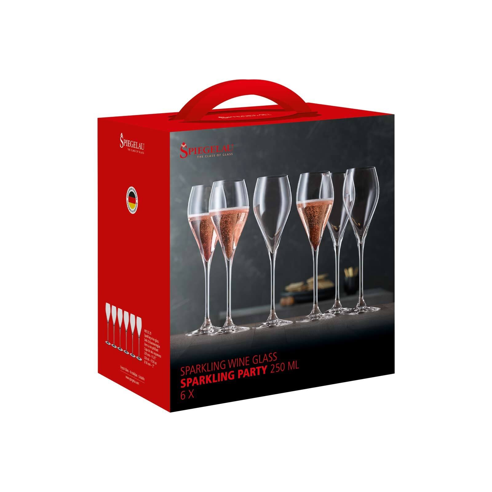 SPIEGELAU Champagnerglas »Champagnergläser Sparkling Party 250 ml transparent« Spülmaschinenfest
