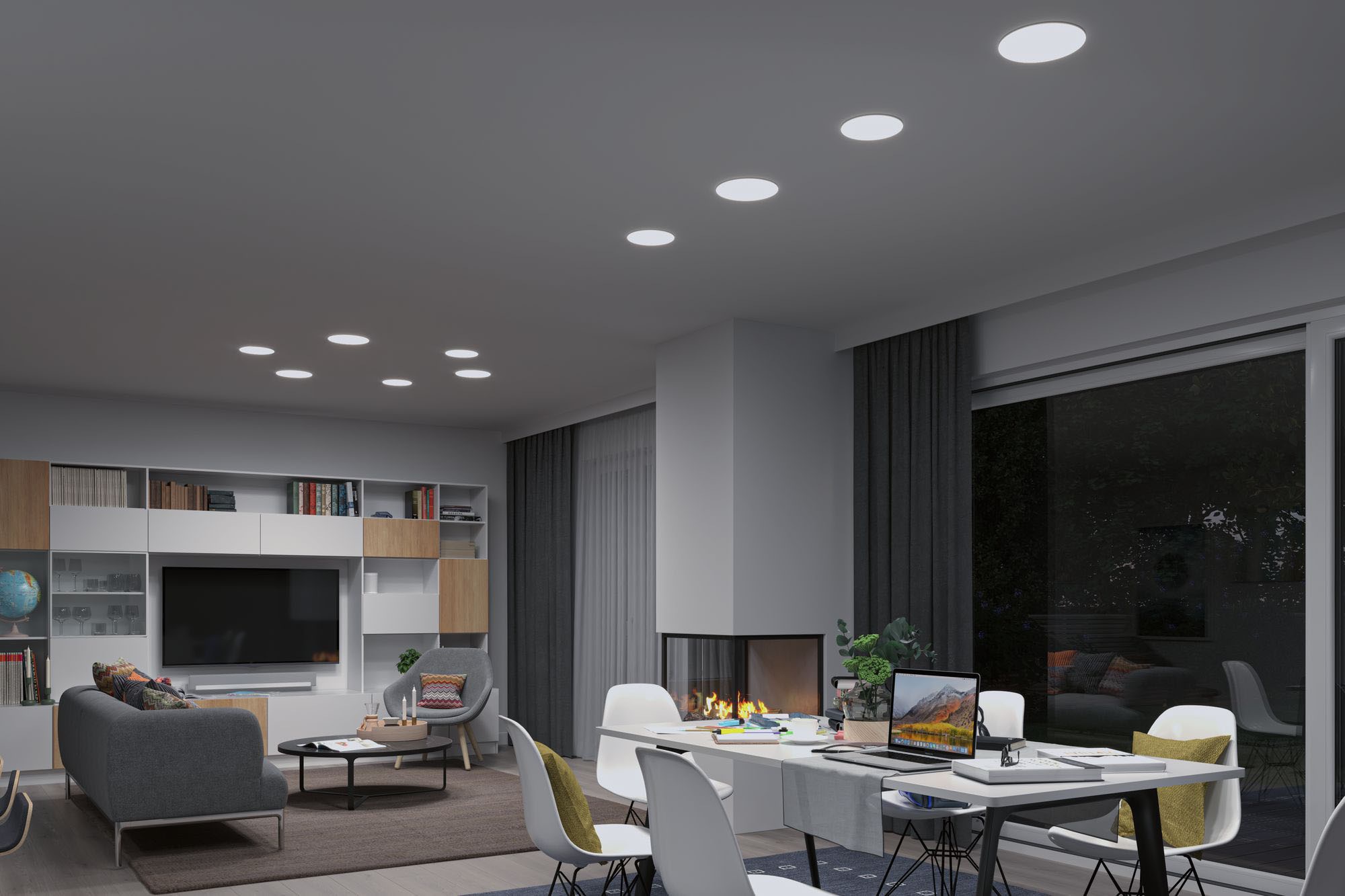 Paulmann LED Bad-Einbauleuchte »Veluna«, Schutzart IP44, 3 Lichtstimmungen möglich, Ø 18,5 cm, inkl. LED Leuchtmittel