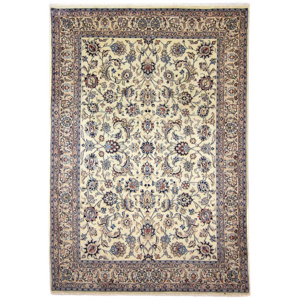 morgenland Wollteppich »Maschad Durchgemustert Beige chiaro 350 x 240 cm«, rechteckig