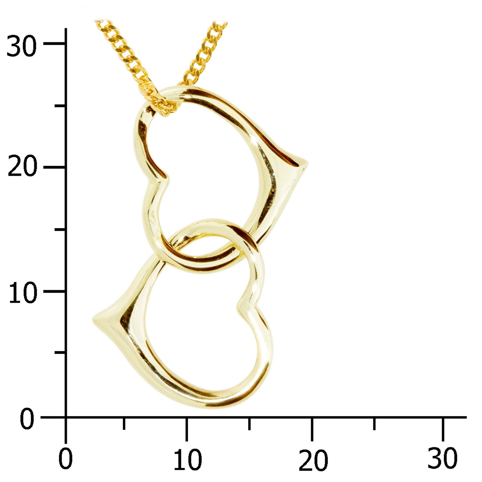 OSTSEE-SCHMUCK Kette mit Anhänger »- Herz - Silber 925/000, vergoldet - ,«