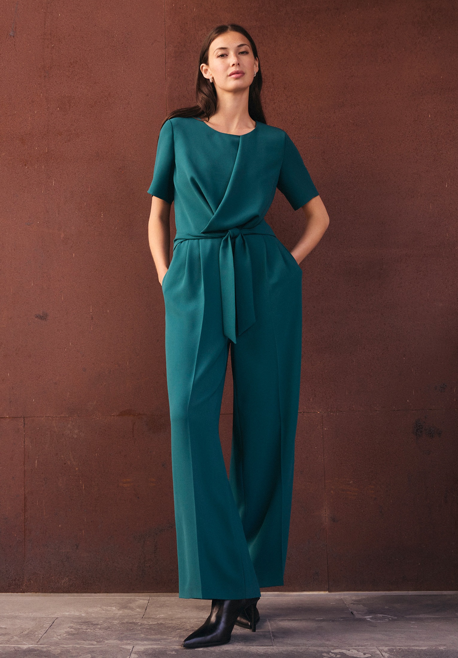 Betty&Co Jumpsuit »Jumpsuit mit Bindegürtel«