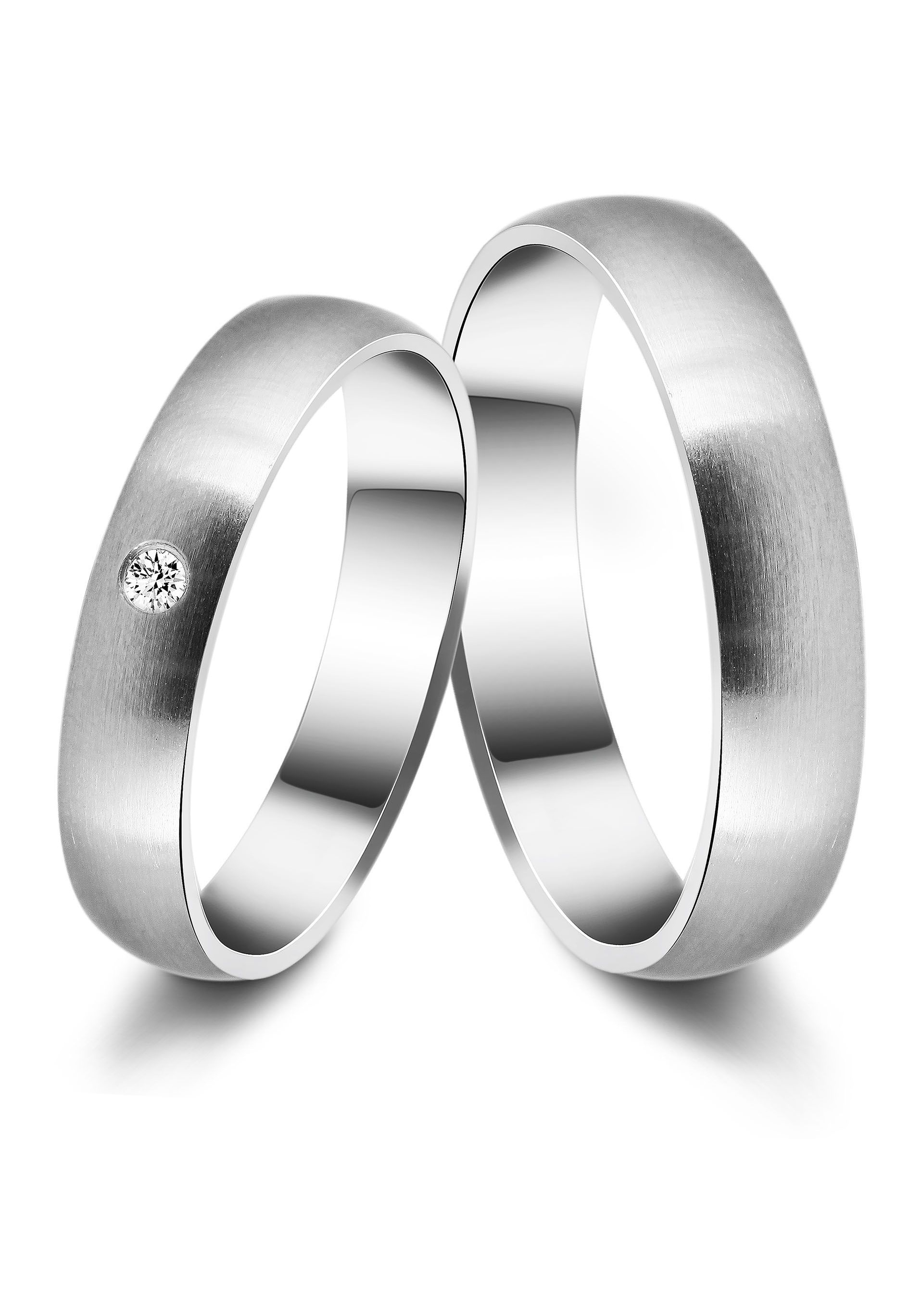AKZENT Partnerring »Romantic Secret, silberfarbig, langlebig«