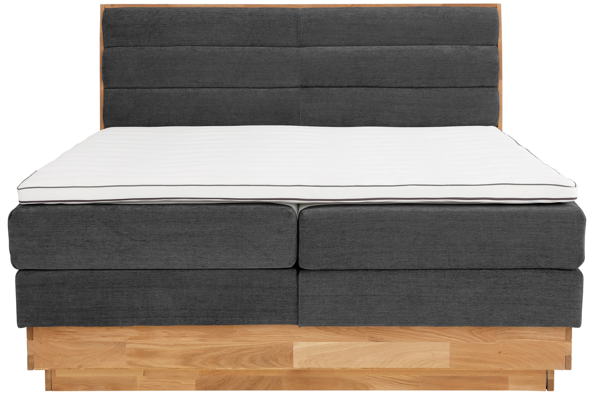OTTO home Boxspringbett »Jenna« ohne LED-Beleuchtung, mit zertifizierten, recycelten Bezugsstoffen