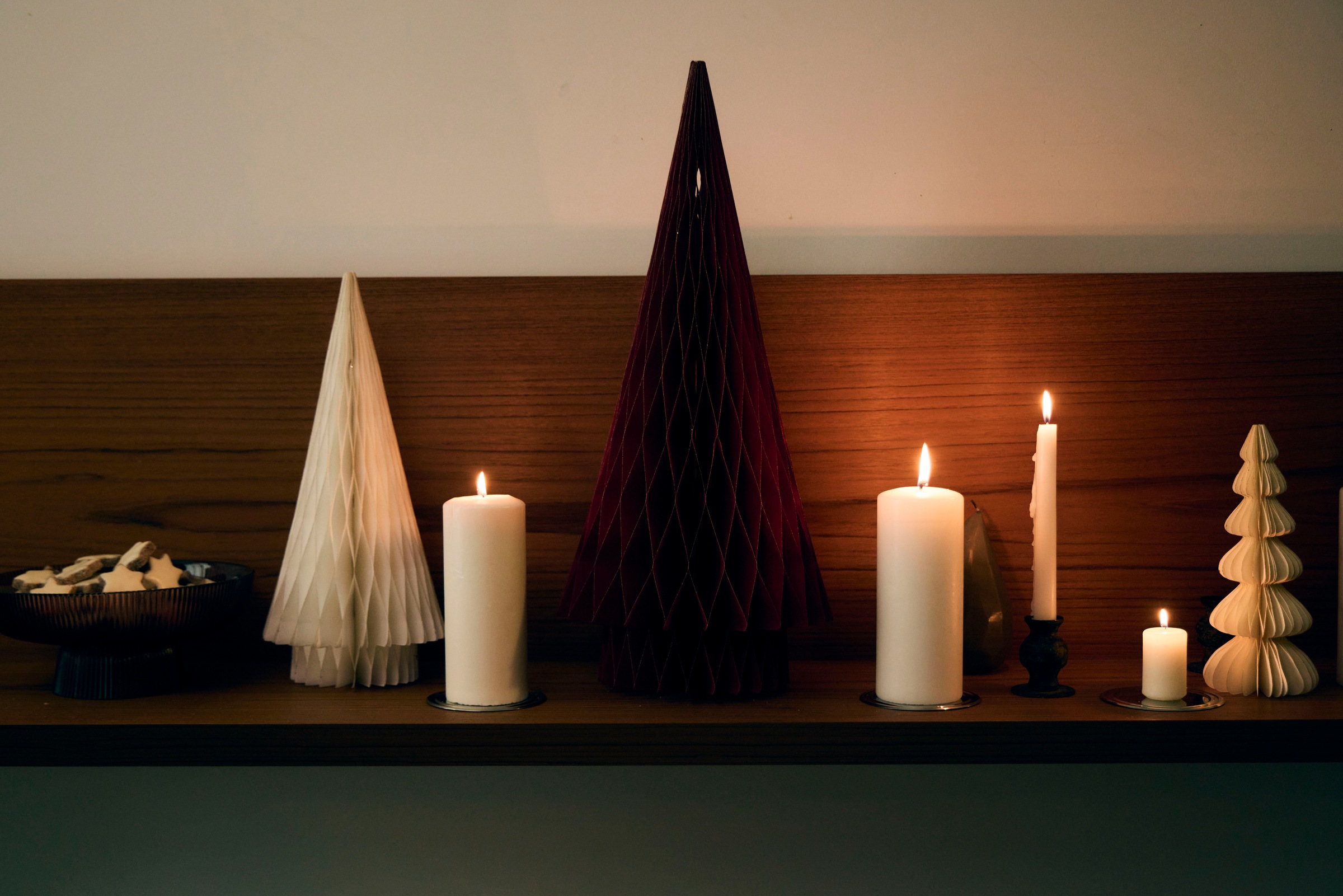 LeGer Home by Lena Gercke Dekobaum »hochwertige Papeterie mit goldfb.Glitzerdetails, Magnetverschluss« Weihnachtsdeko, beinhaltet 3 Größen