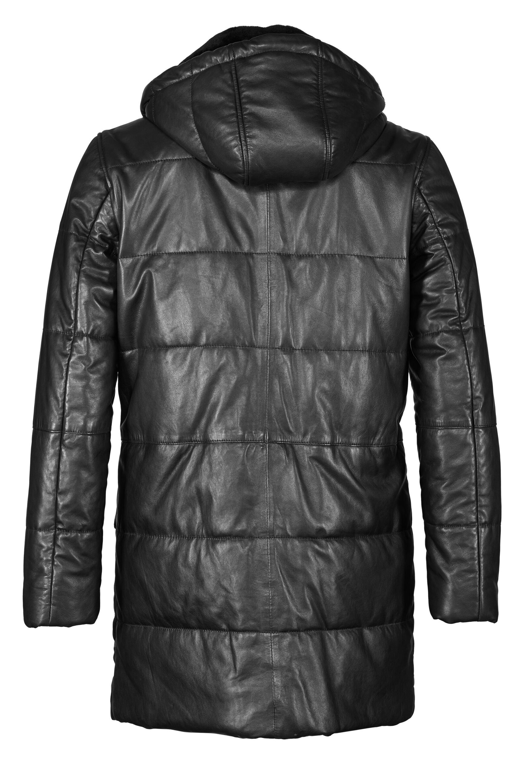 bugatti Lederjacke »BUTREMO« mit Kapuze aus weichem Leder
