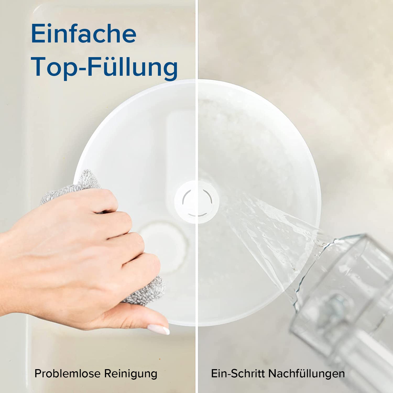 Levoit Kombigerät Luftbefeuchter und -reiniger »Dual 150 Ultrasonic Cool Mist Humidifier« für 27 qm Räume Top-Fill, 3 l, mit Nachtlicht, 25 Std. Laufzeit, spülmaschinenfest