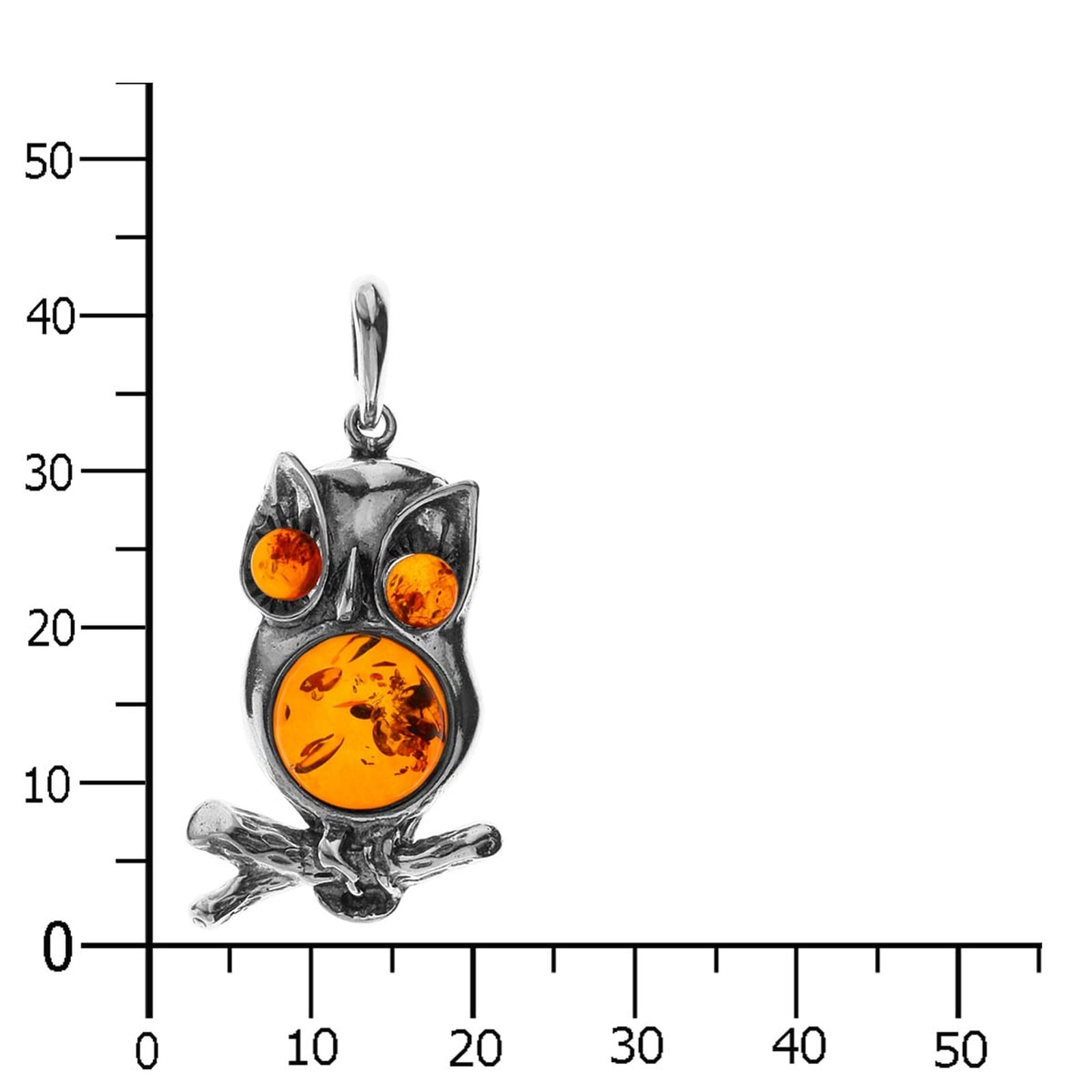 OSTSEE-SCHMUCK Kettenanhänger »- Eule - Silber 925/000 - Bernstein«