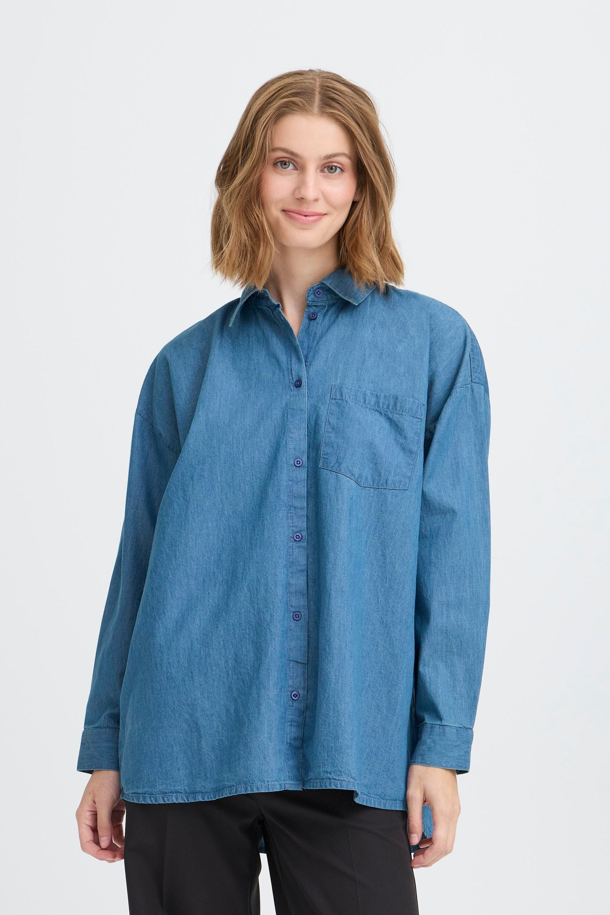 Ichi Hemdbluse »Langarm-Hemd IHBALLO«