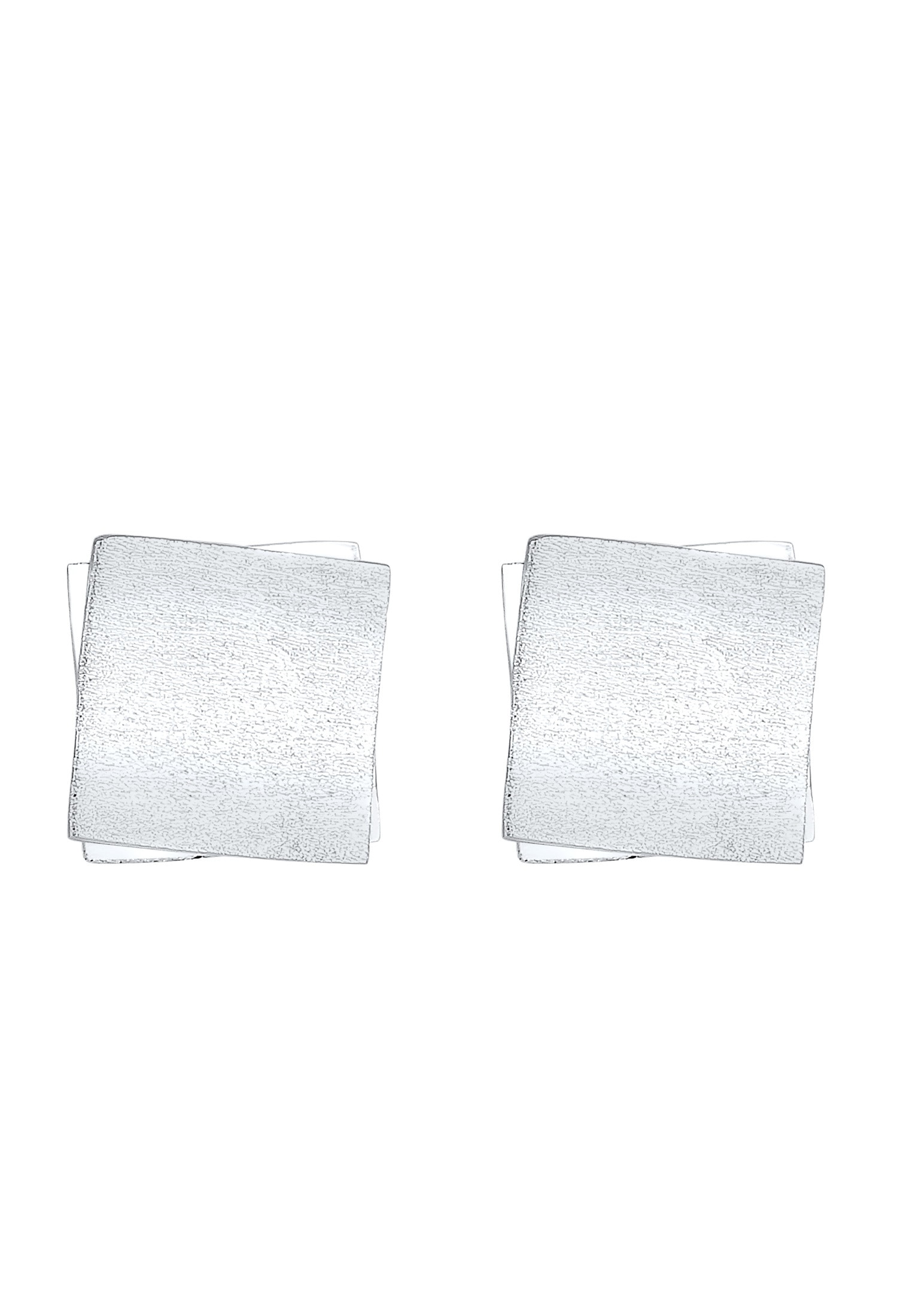 Nenalina Paar Ohrstecker »Ohrringe Stecker Viereck Eckig Geo Look Matt 925 Silber«