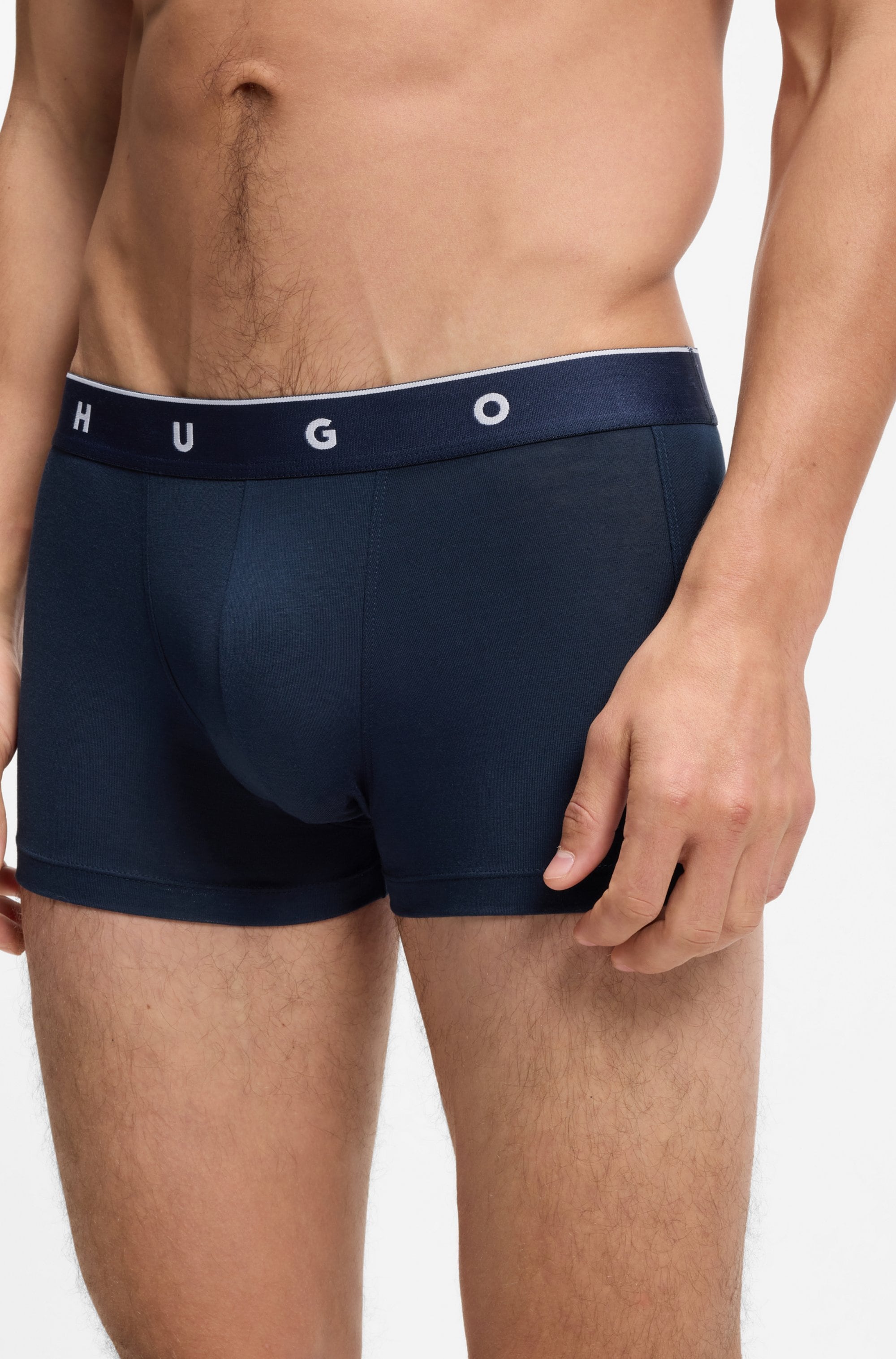 HUGO Underwear Trunk »TRIPLET TITAN« 3 Stk. aus Jacquard mit außenliegendem Bund