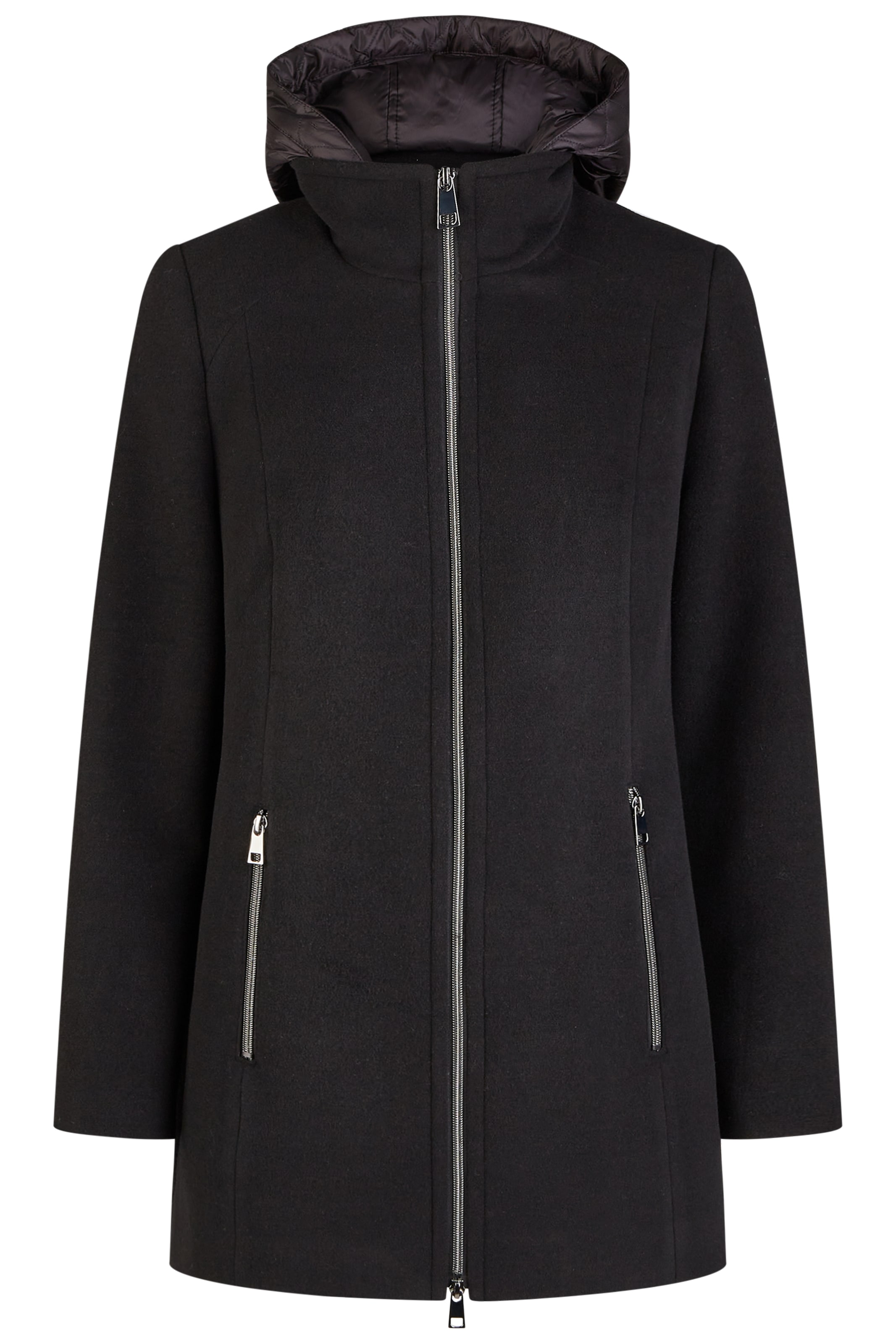 Barbara Lebek Wolljacke, mit Kapuze, mit Kapuze