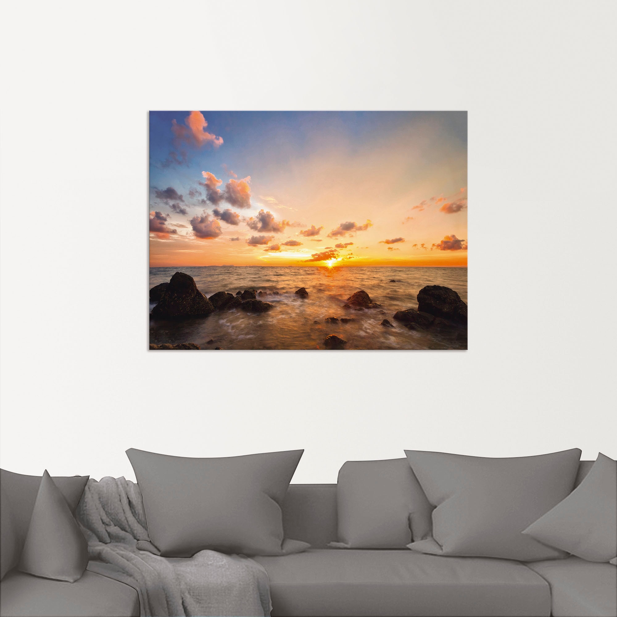 Artland Wandbild »Sonnenuntergang«, Sonnenaufgang & -untergang, (1 St.), als Alubild, Outdoorbild, Leinwandbild, Poster in verschied. Größen