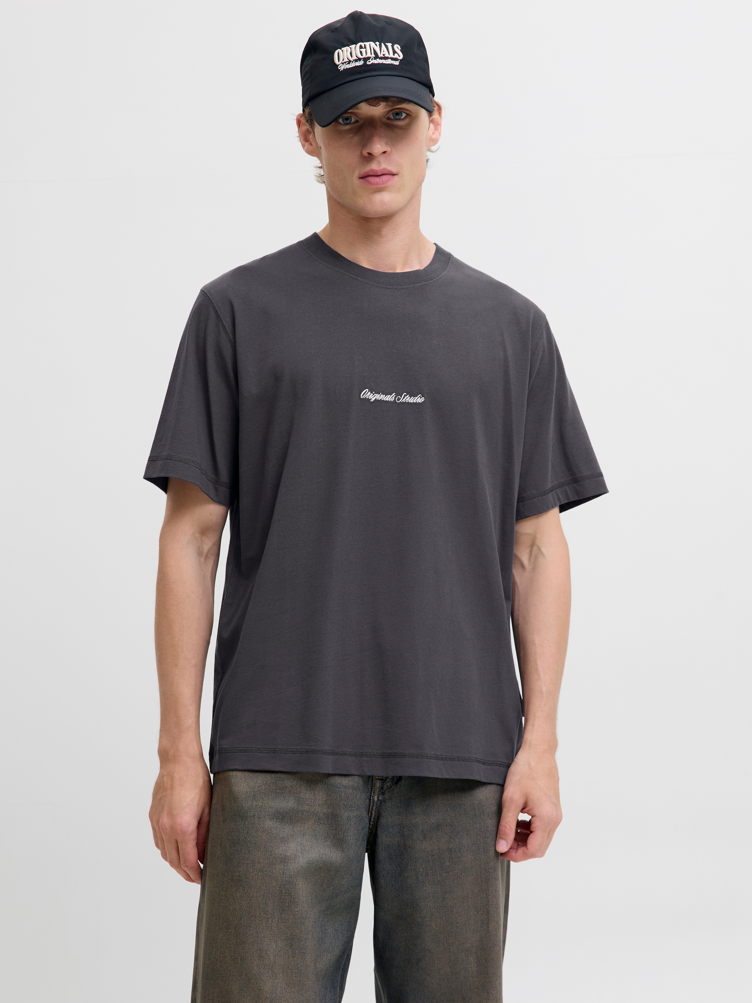 Jack & Jones Kurzarmshirt »JORNORREBRO EMB TEE SS CREW NECK NOOS« mit Logo Print