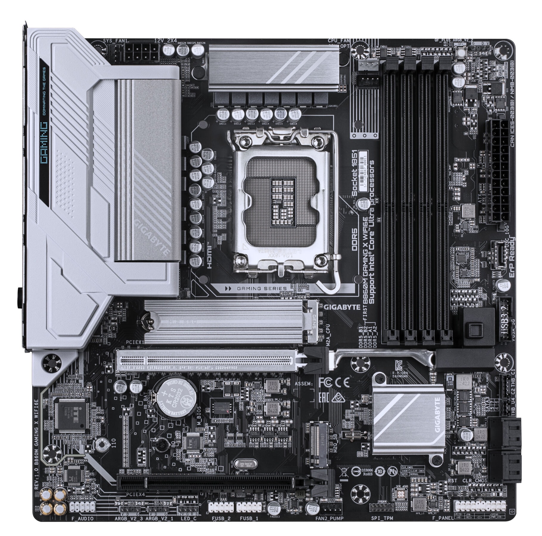 Gigabyte Mainboard »B860M GAMING X WIFI6E Mainboard - Intel Core Ultra CPUs, 8+1+2+2 Phase«