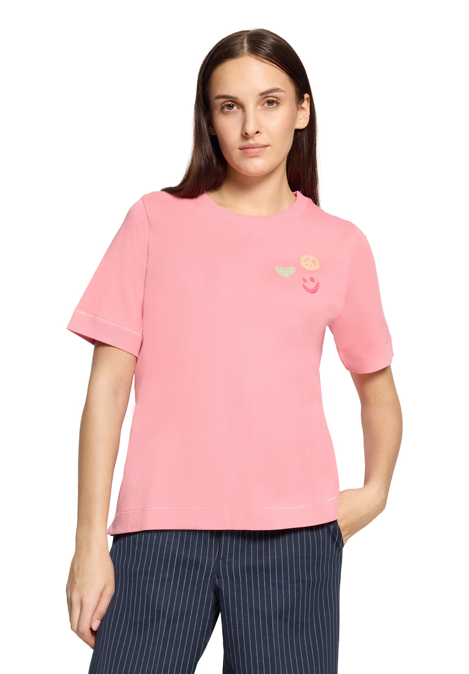 Cartoon Rundhalsshirt »Rundhals-Shirt mit Stickerei«