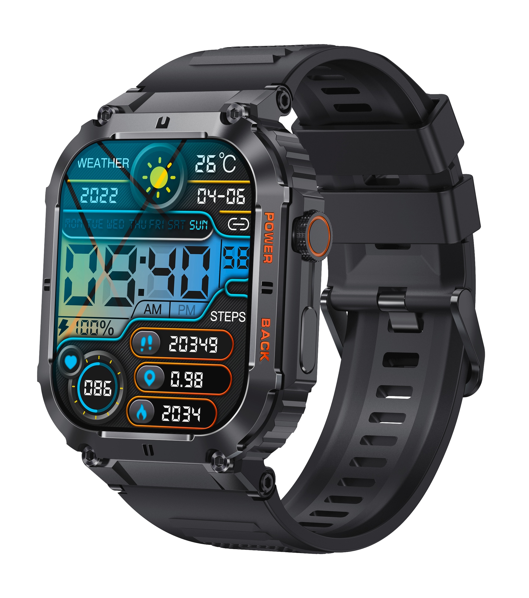 Smartwatch »Smartwatch SWC-191«, (4,98 cm / 1,96 Zoll), 0,000578 GB,)