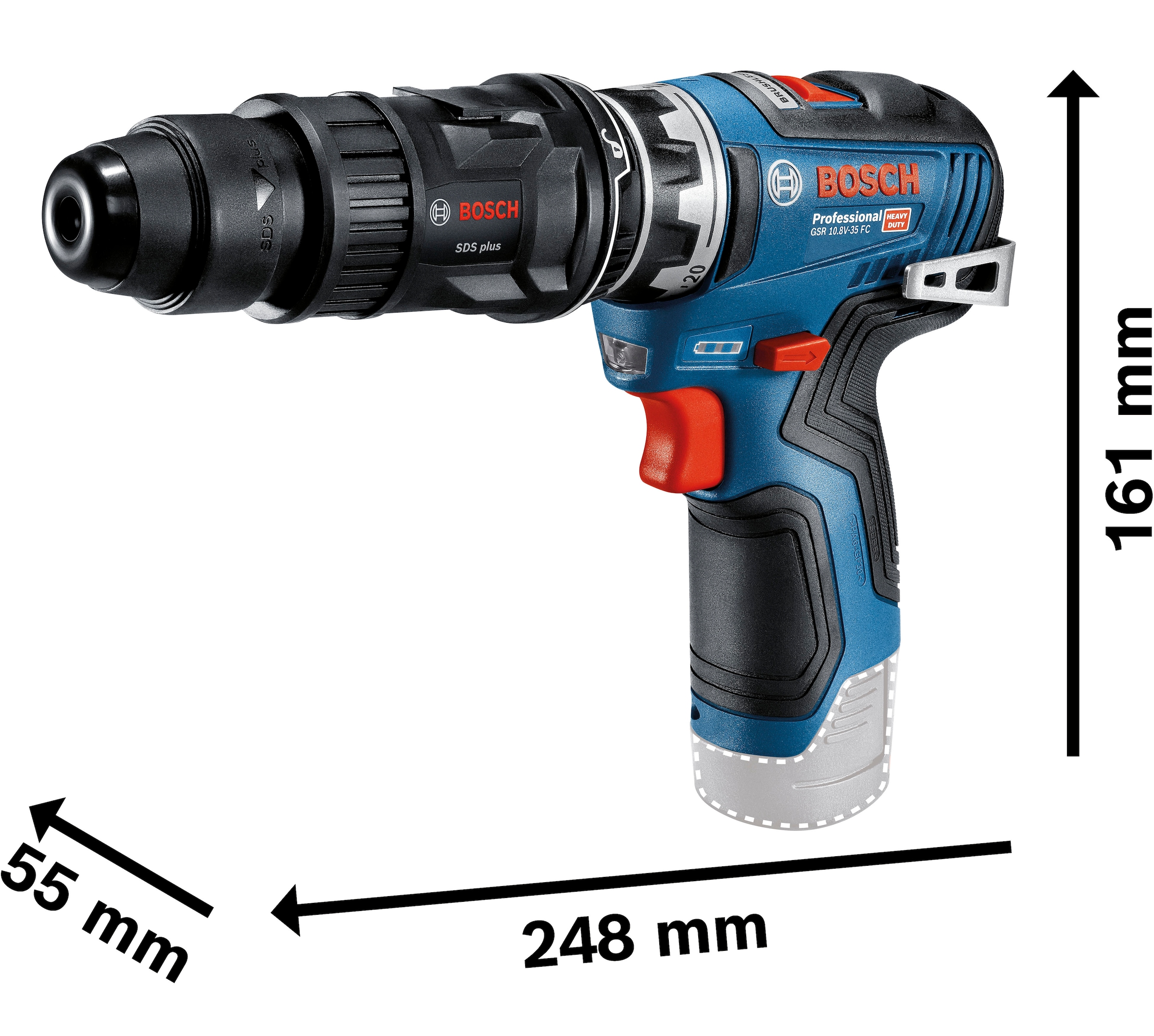 Bosch Professional Akku-Bohrschrauber »»GSR 12V-35 FC PROFESSIONAL« mit Akku und Ladegerät«