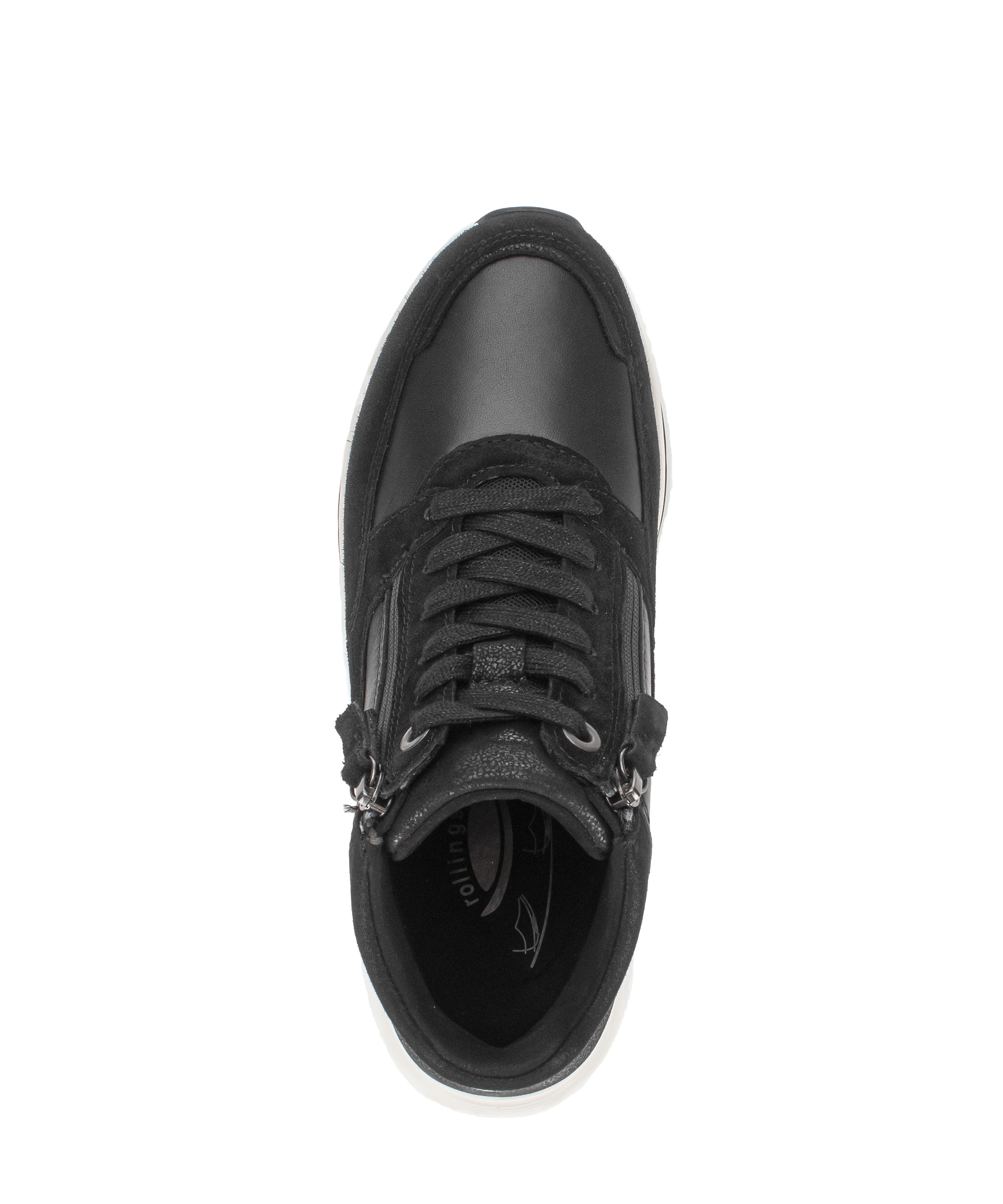 rollingsoft Schnürboots  Keilabsatz, High Top-Sneaker mit herausnehmbarer Innensohle