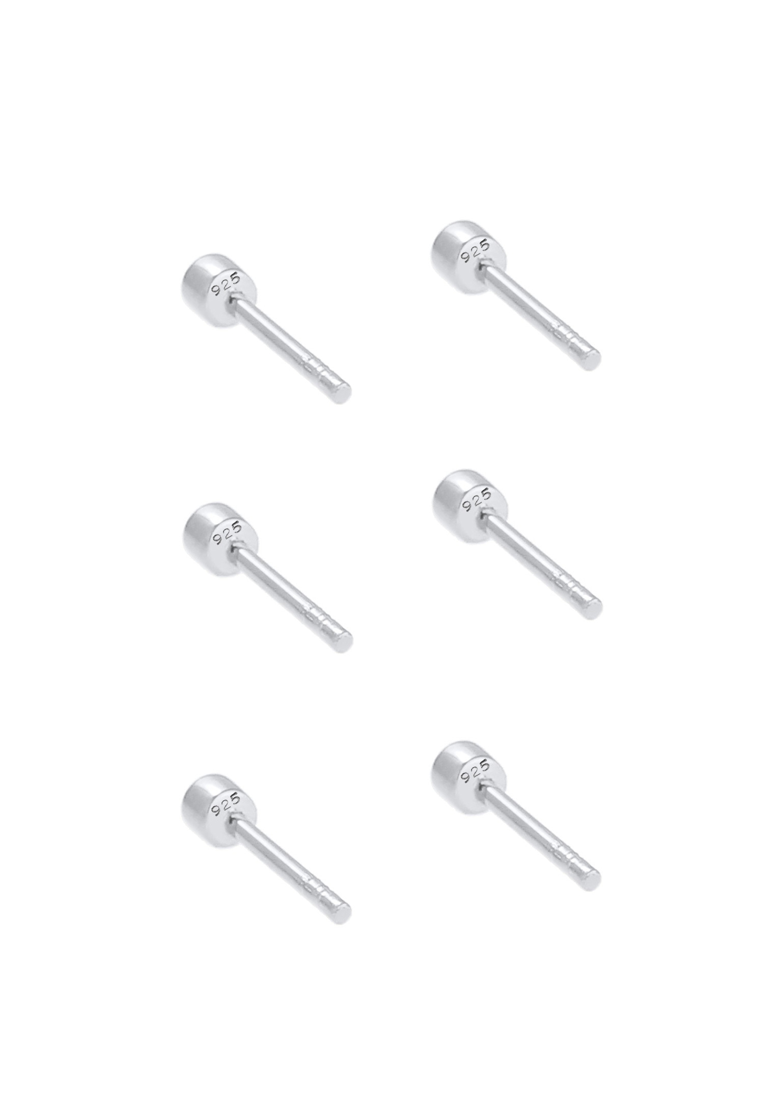 Elli Paar Ohrstecker »Ohrringe Kinder Kristalle bunt (6 tlg) 925 Sterling Silber«