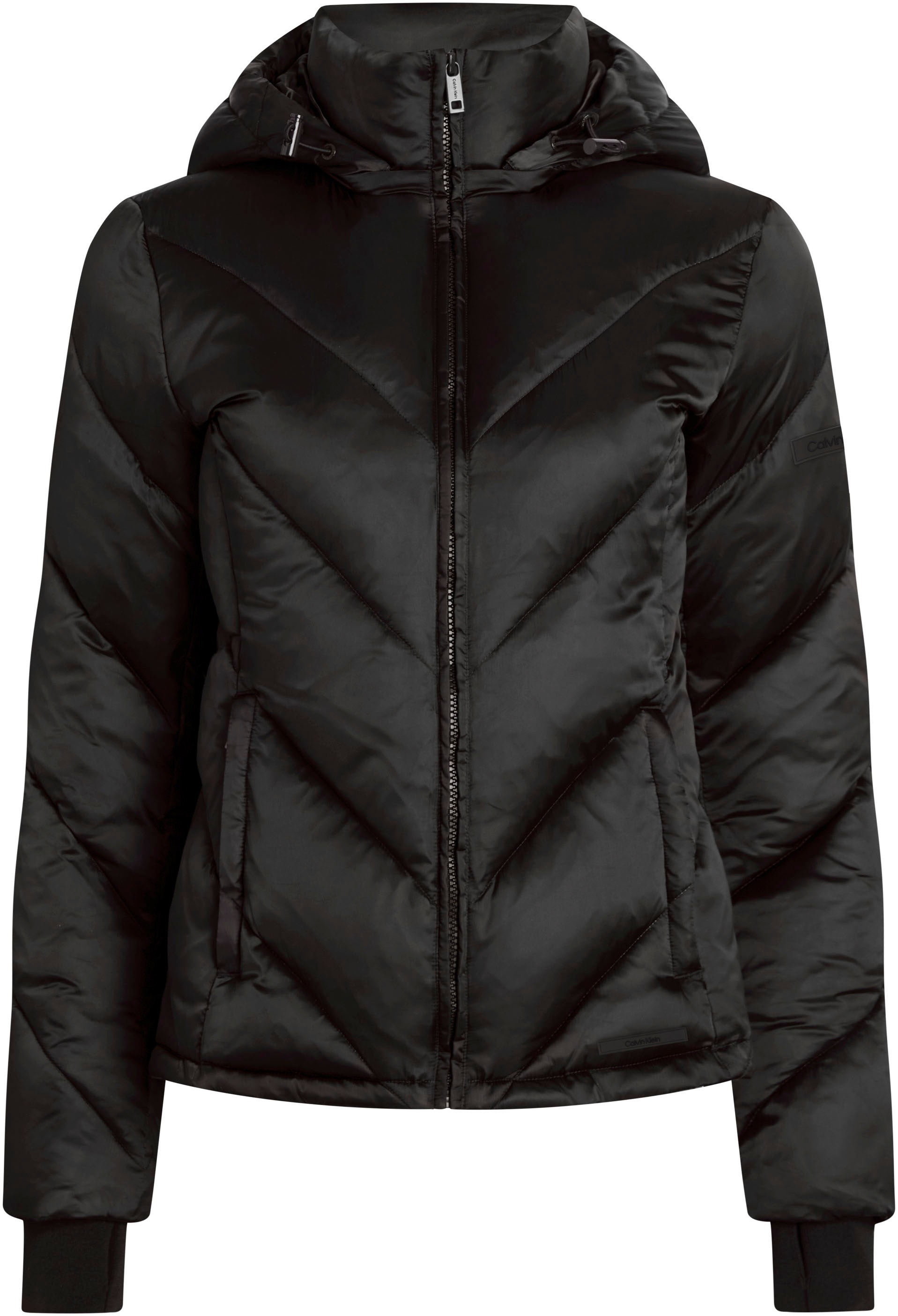 Calvin Klein Steppjacke »PADDED PEARLESCENT JACKET«, mit Kapuze, mit Markenlabel