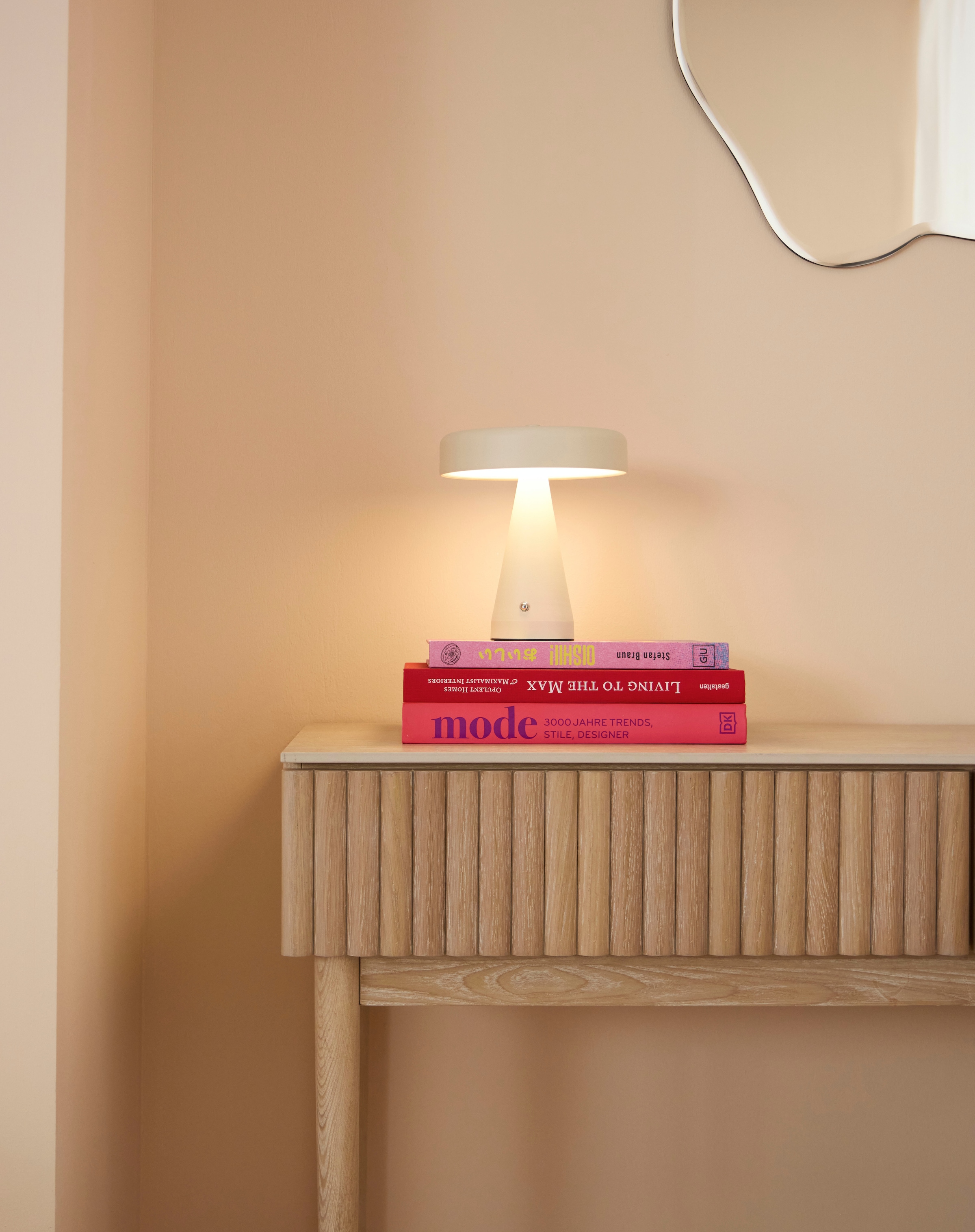 homsy by Ana Johnson LED Tischleuchte »NORVA Akkutischleuchte« LED-Modul warmweiß - kaltweiß Akku-Tischlampe USB-C, CCT, wiederaufladbar, Akku, dimmbar