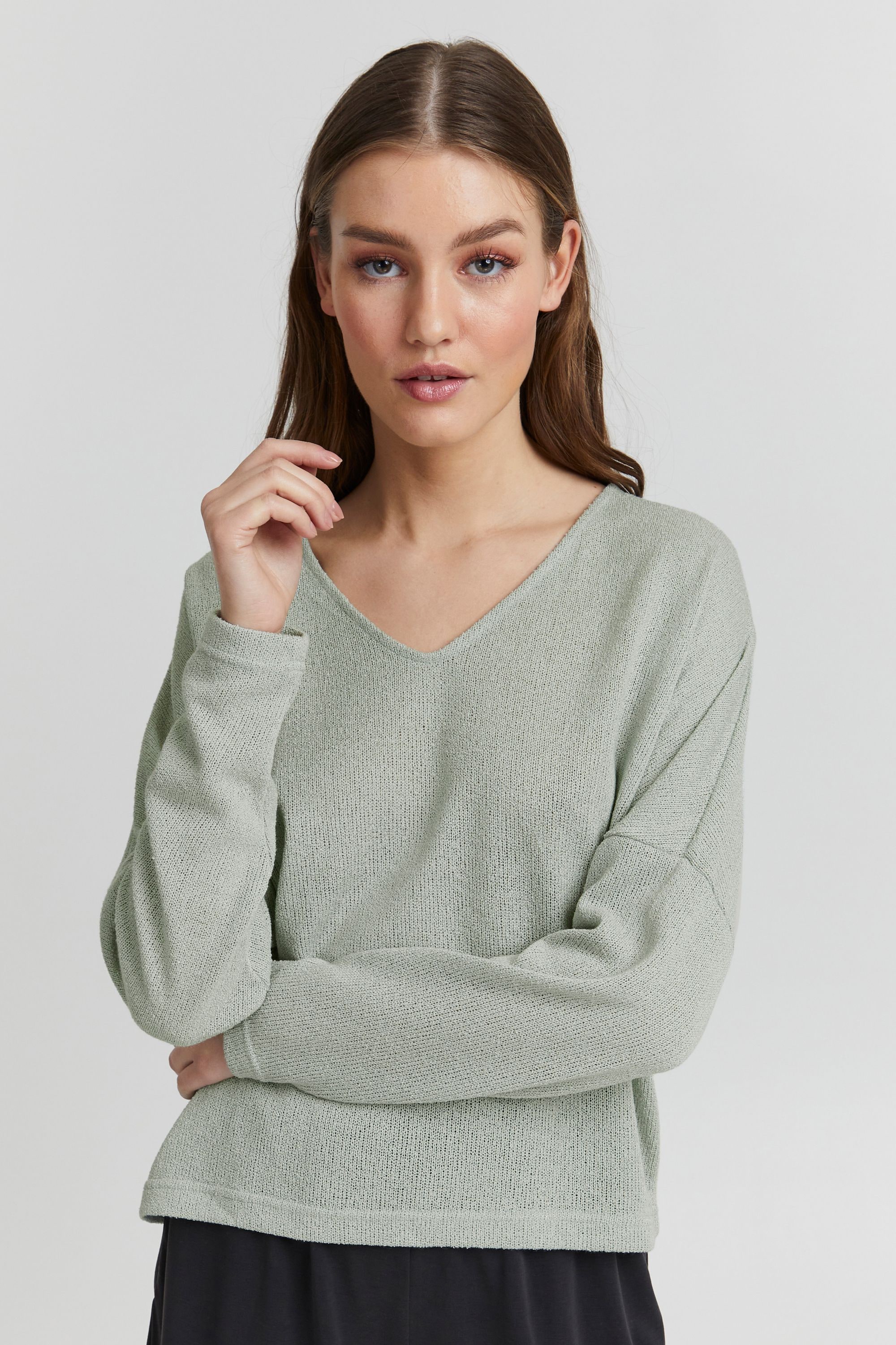 OXMO Strickpullover »Strick-V-Pullover OXKatla«