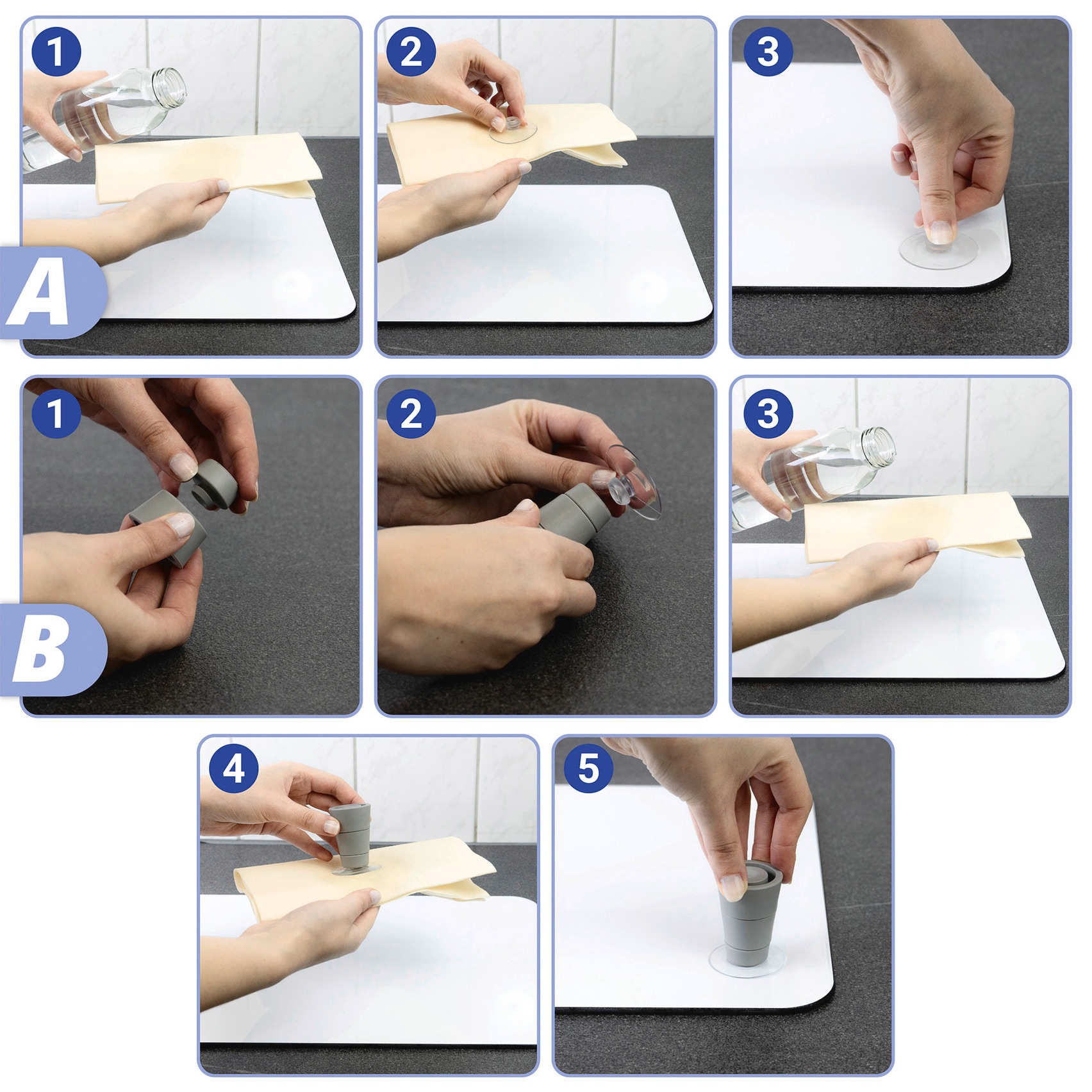 WENKO Herd-Abdeckplatte »Universal Modell Kachel« Herdabdeckung für alle Herdarten, kratzfest, mit rutschfesten Füßen