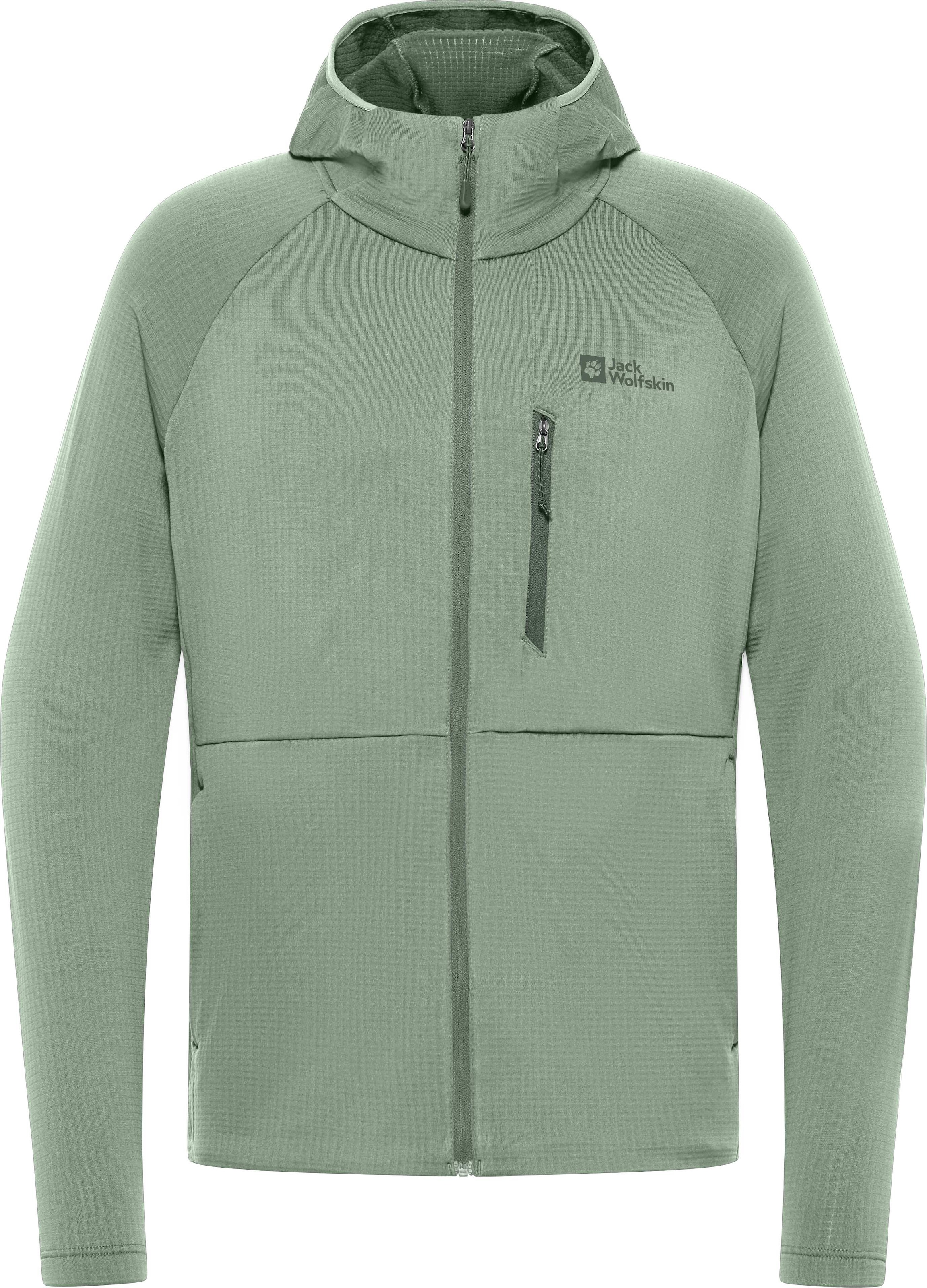 Jack Wolfskin Fleecejacke »KOLBENBERG HOODED FZ M«, mit Kapuze