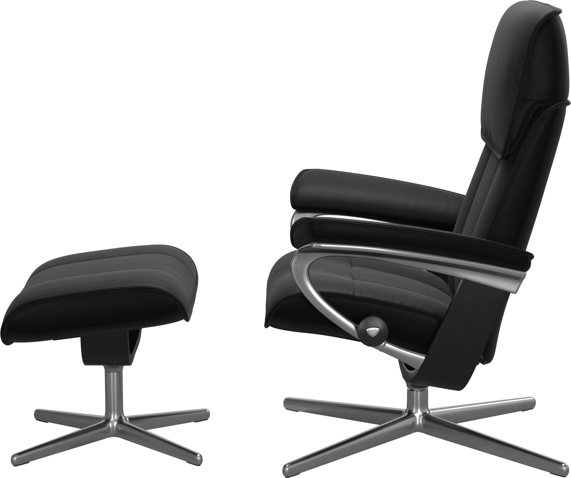 Stressless® Fußhocker »Admiral« mit Cross Base, Größe M & L, Holzakzent Schwarz