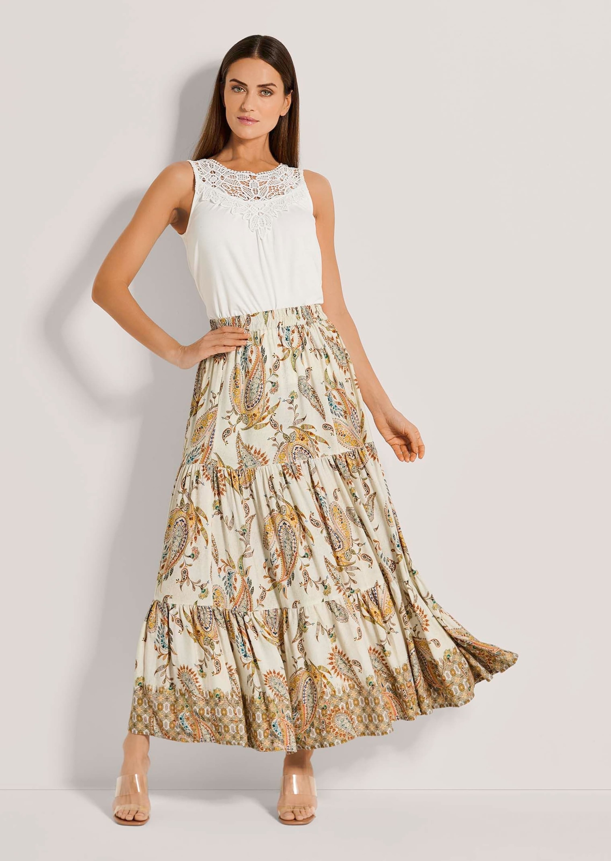 MADELEINE Midirock »Druckrock Bedruckter Rock zum Schlüpfen«