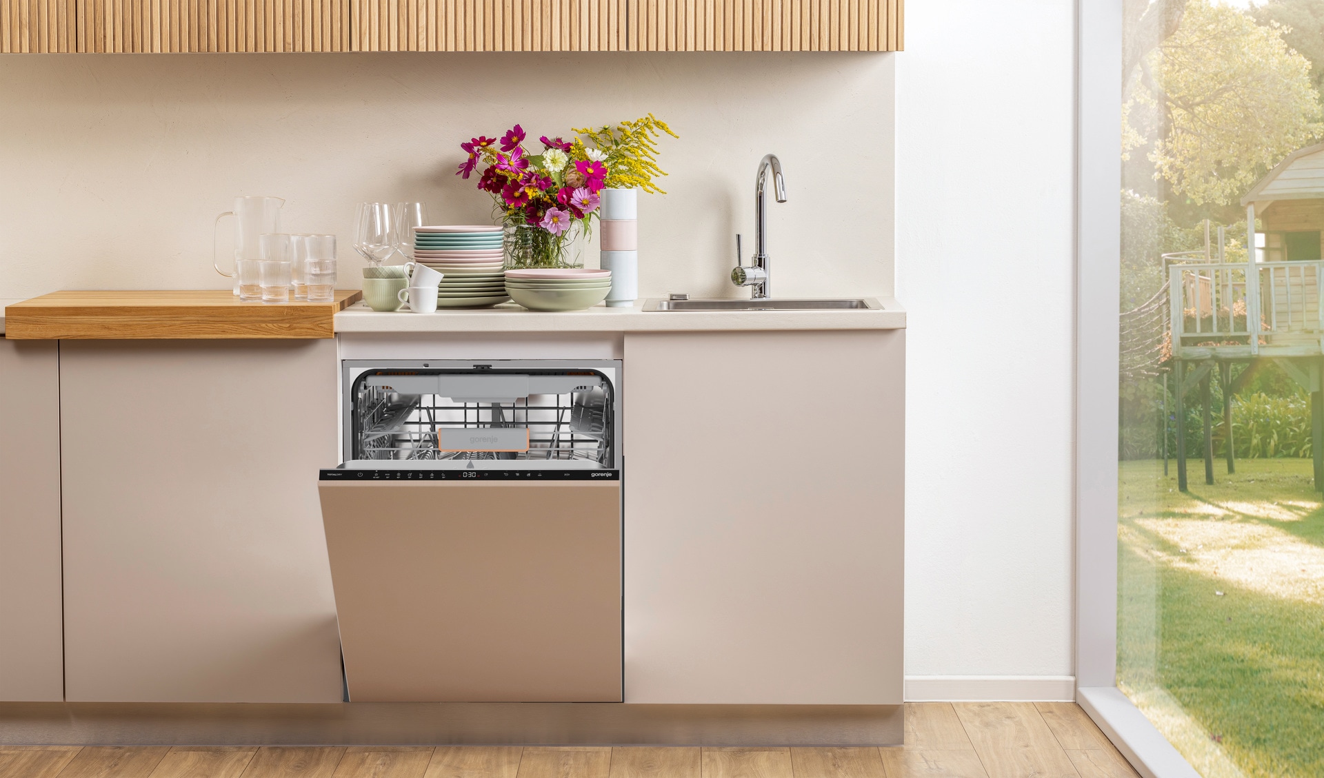 GORENJE vollintegrierbarer Geschirrspüler »GV663C95« 9,4 l 16 tlg. Maßgedecke 16 Maßgedecke, auto. Türöffnung, Besteckschublade