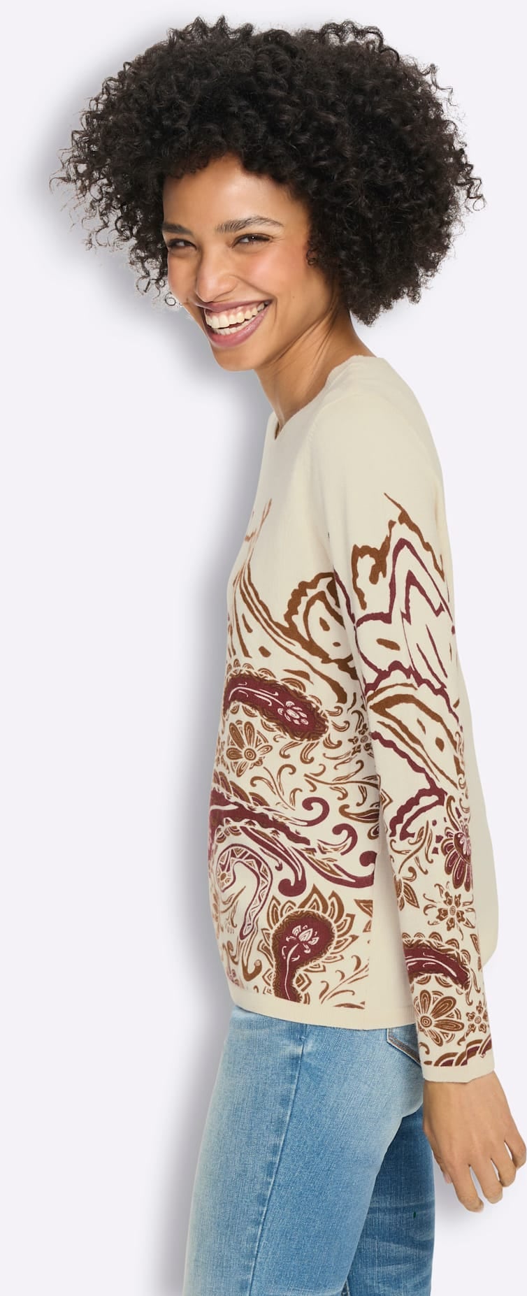 heine Strickpullover »Druck-Pullover«