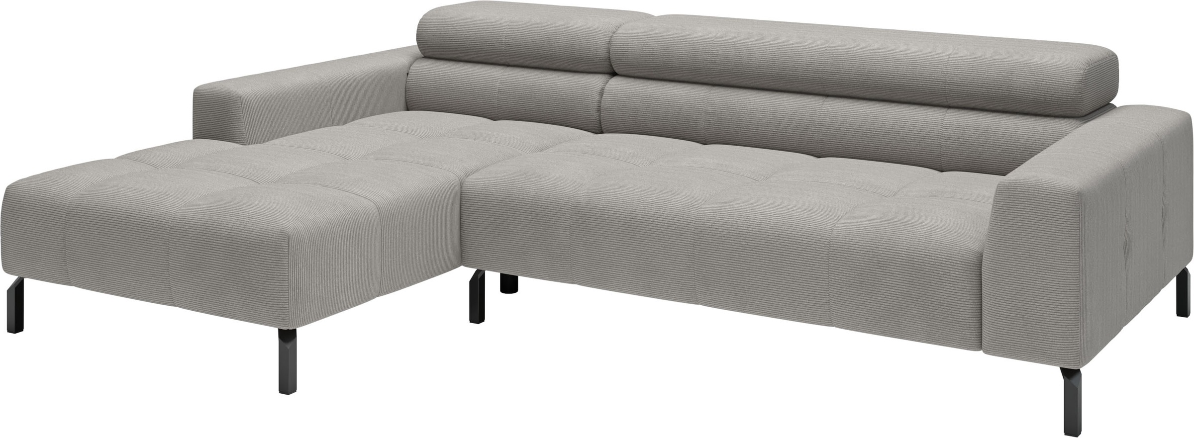 Home affaire Ecksofa »Ecksofa Claya, L-Form, Kopfteilverstellung, Breite 258 cm« Moderne Steppung, weicher Polsteraufbau & saugroboterfreundliche Höhe