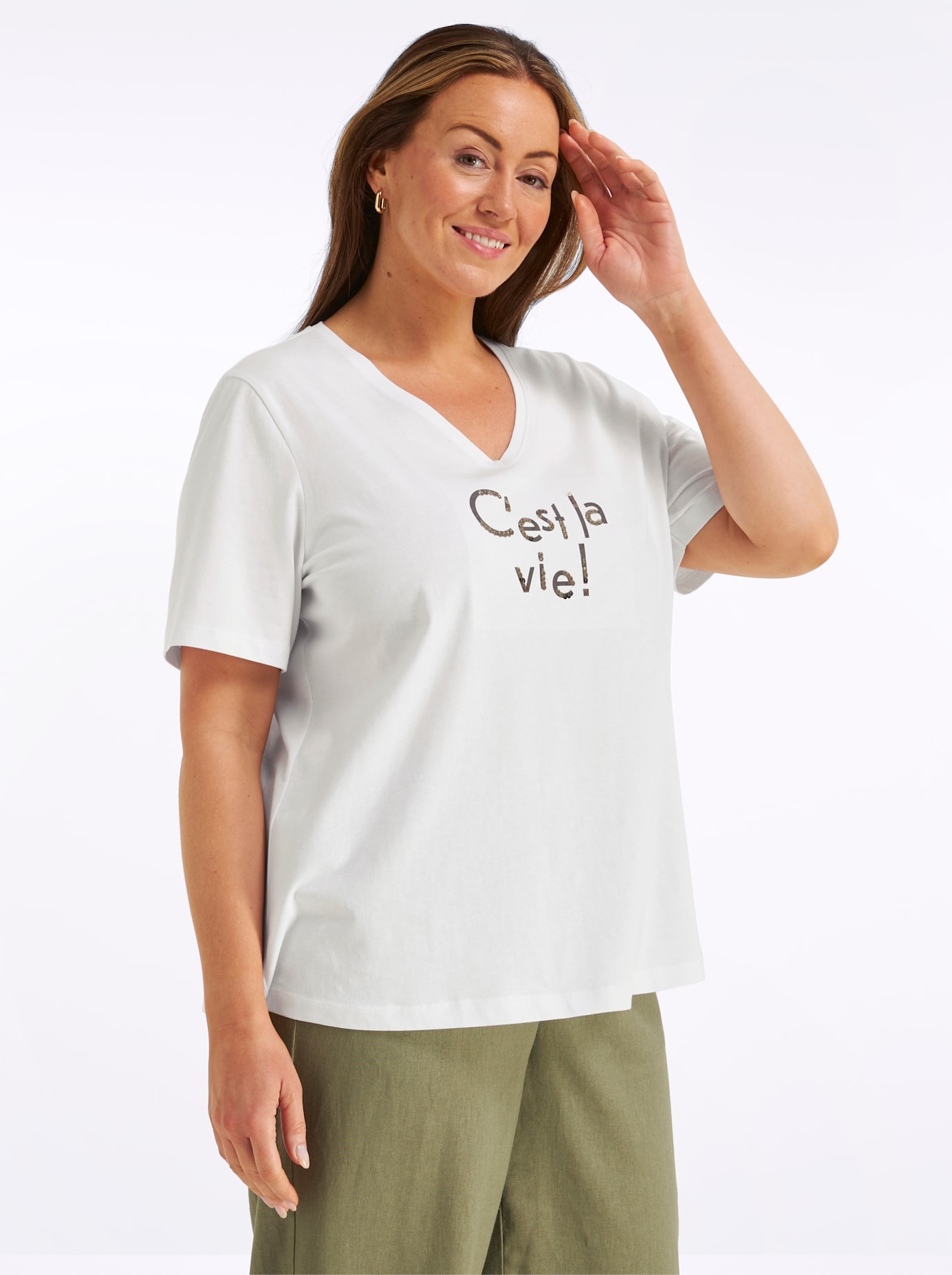 Sheego V-Shirt »Shirt« 1