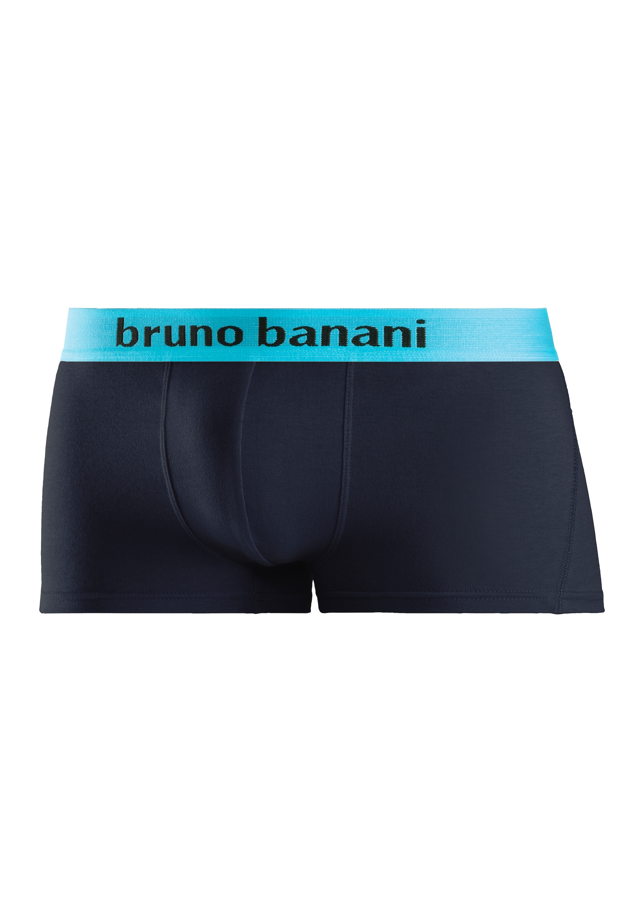 Bruno Banani Hipster, (Packung, 4 St.), knapp sitzende Boxershorts mit Logo Webbund aus Baumwollmischung