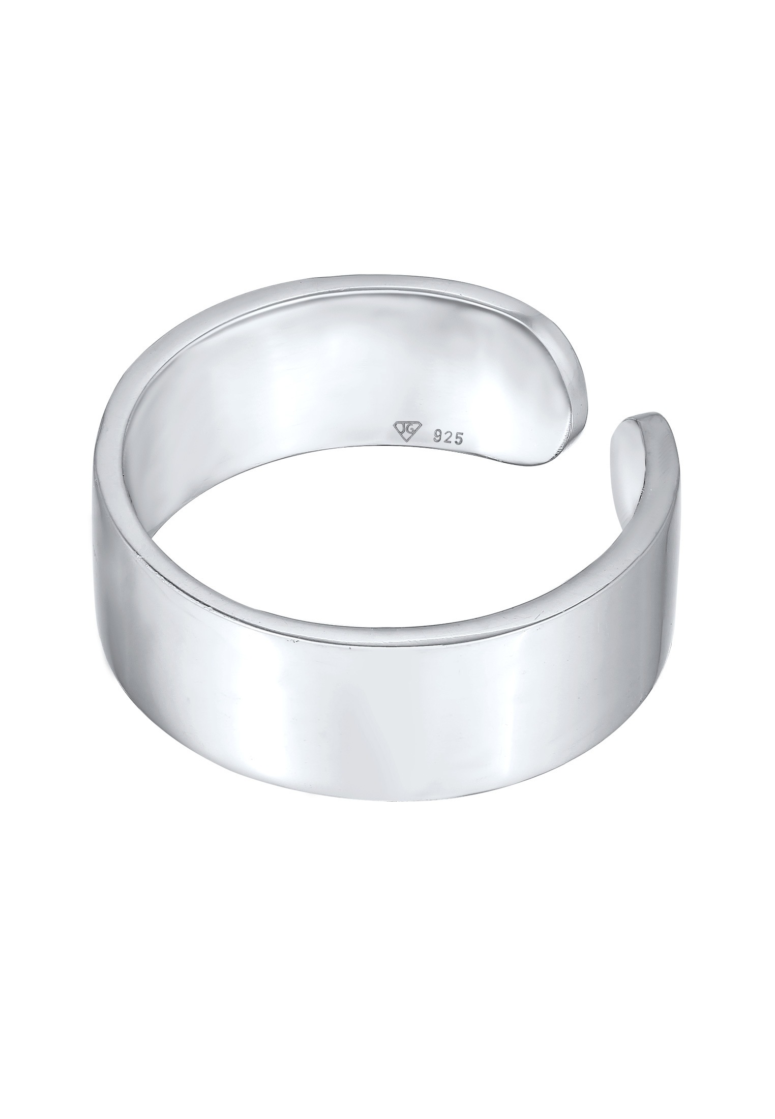 Kuzzoi Silberring »Ring Bandring Klares Design Offen 925 Silber«