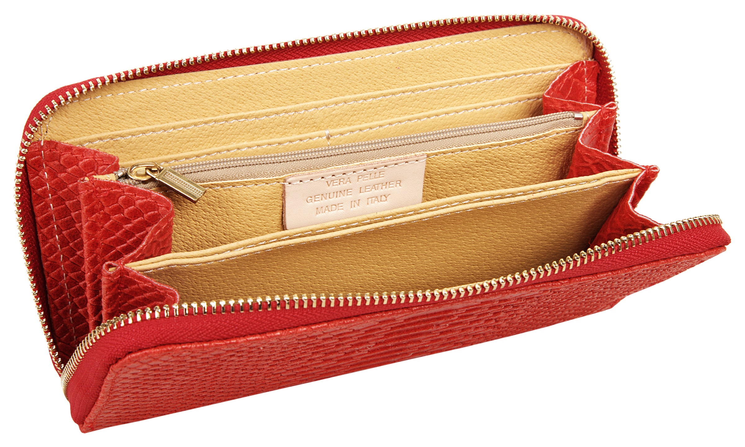 Cluty Geldbörse echt Leder, Made in Italy