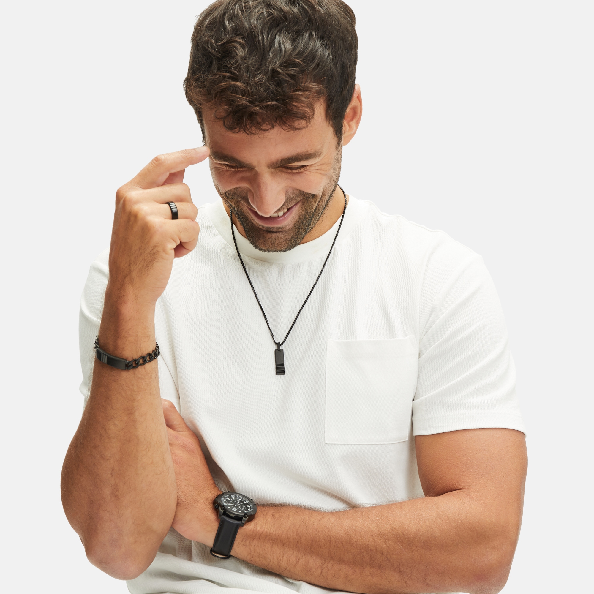 FYNCH-HATTON Fingerring »Schmuck Geschenk Edelstahl Ring Curb Kerben«