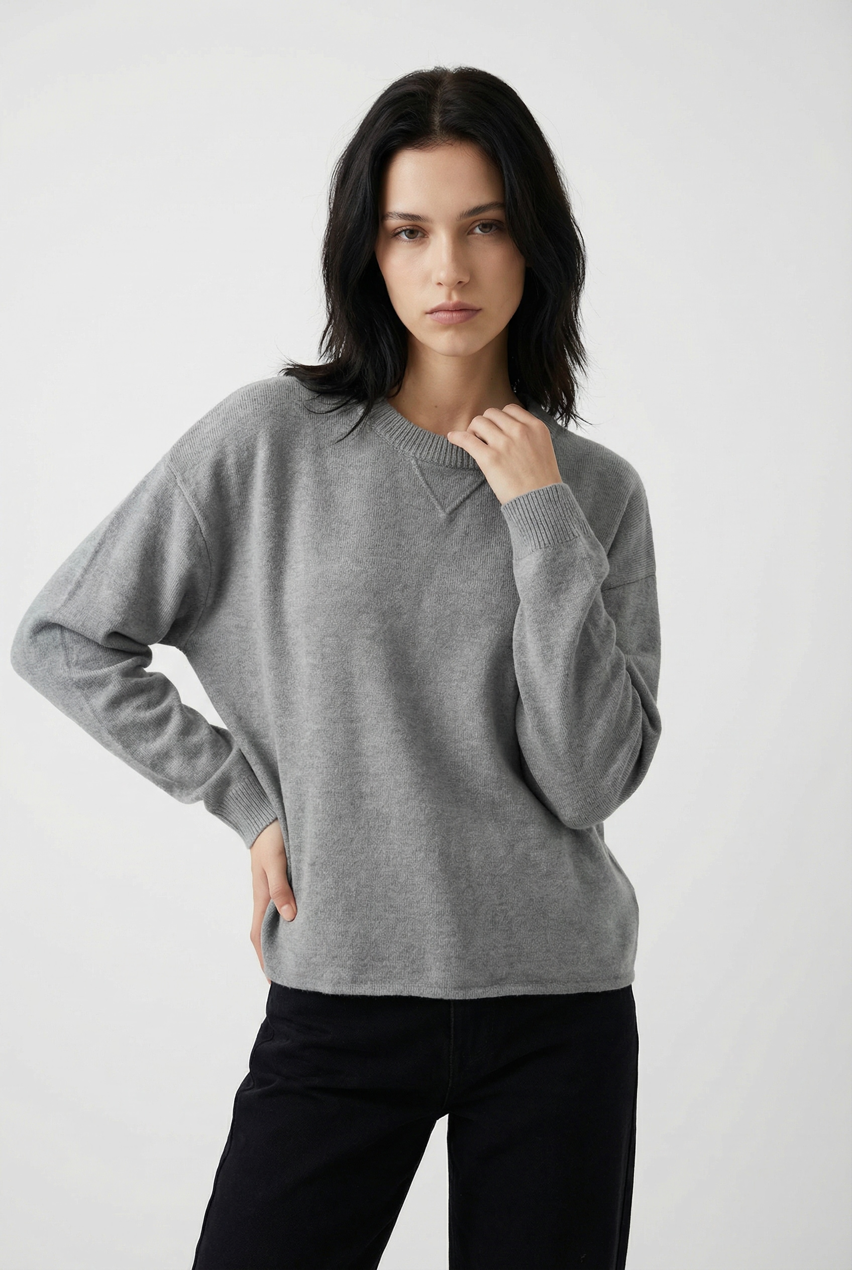 Vero Moda Strickpullover »VMBOOM LS O-NECK PULLOVER BOO« mit Rundhalsausschnitt