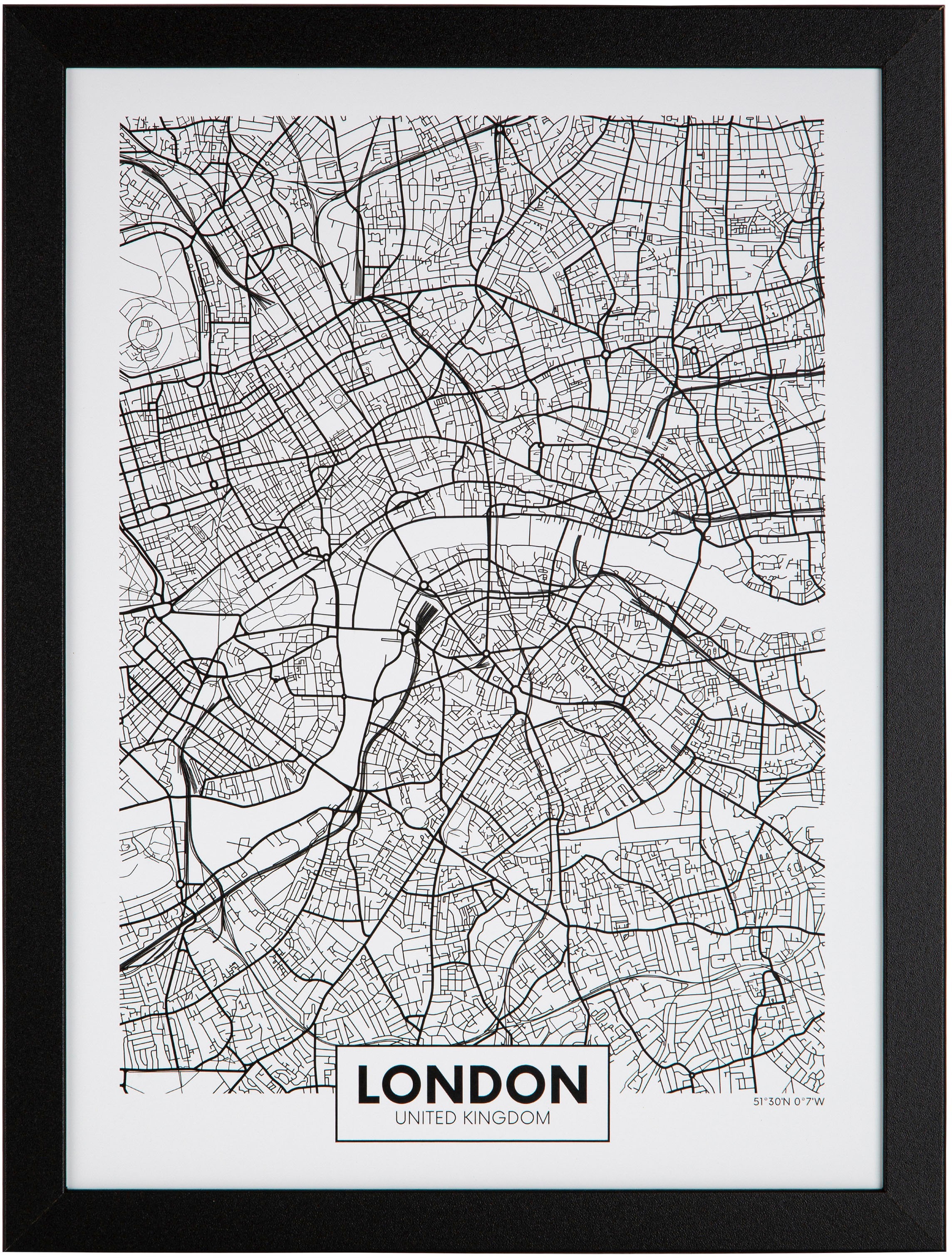 Spiegelprofi GmbH Bild mit Rahmen »LORNA«, London, (1 St.)