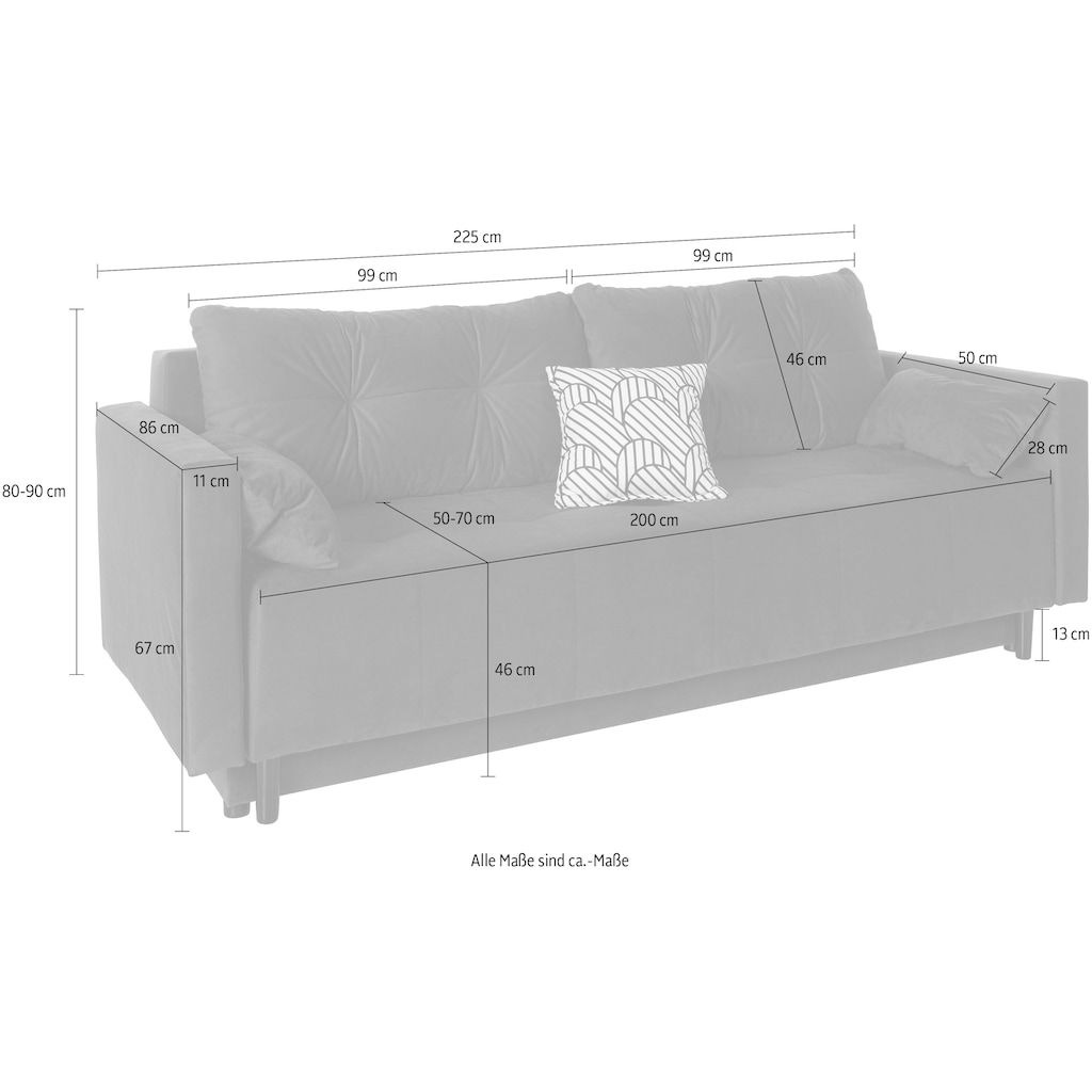 COLLECTION AB Schlafsofa »Solar«